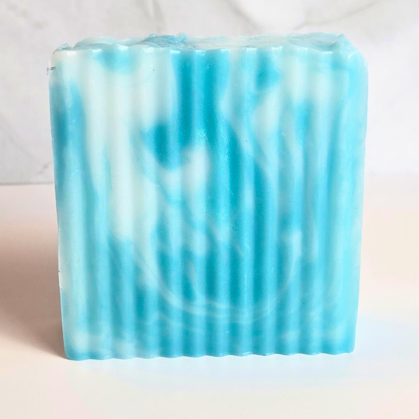 Beach-themed handcrafted soap perfect for gifting or display