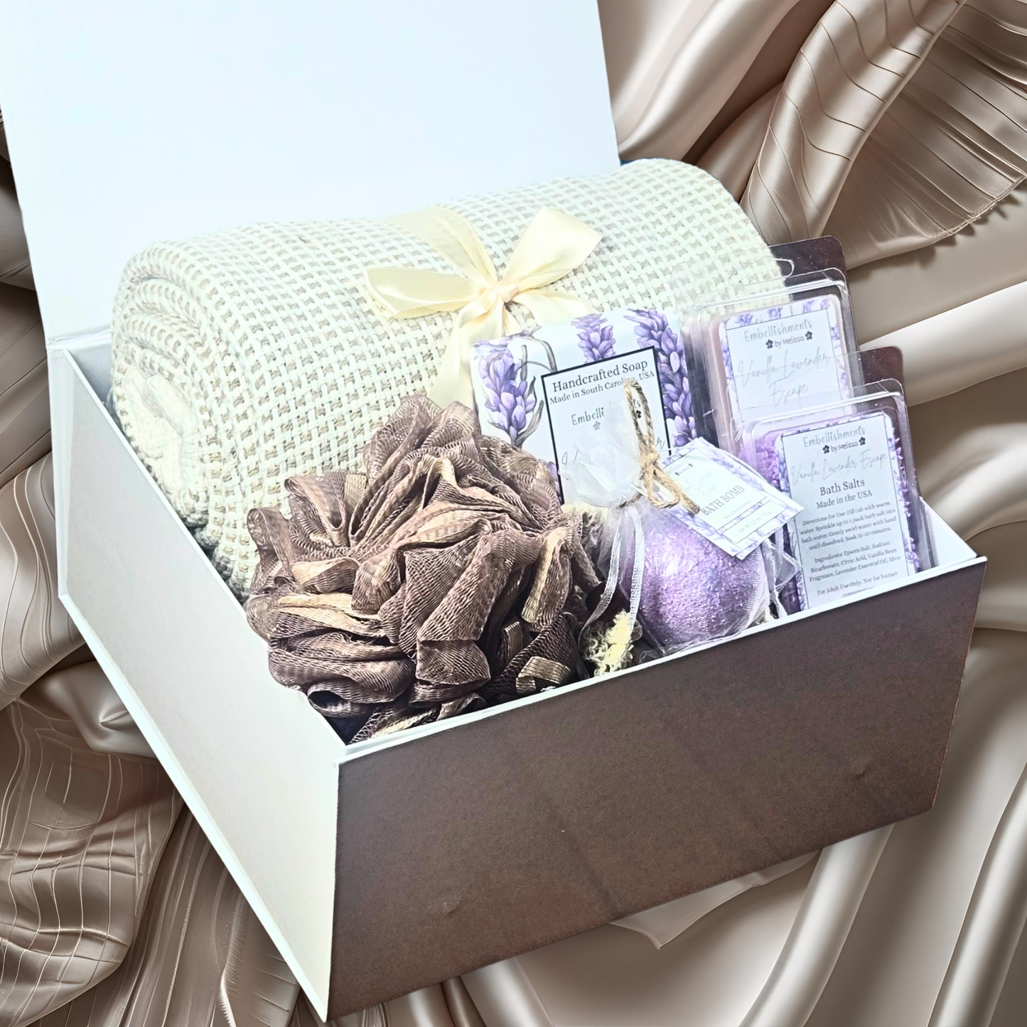 Personalized Vanilla Lavender Escape Gift Box – Luxurious Scented Gift Set | Perfect for Birthdays, Thank You, or Self-Care