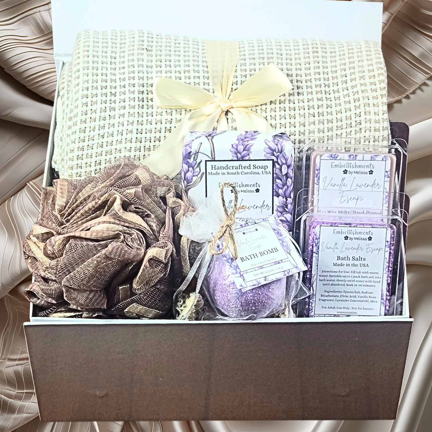 Personalized Vanilla Lavender Escape Gift Box – Luxurious Scented Gift Set | Perfect for Birthdays, Thank You, or Self-Care