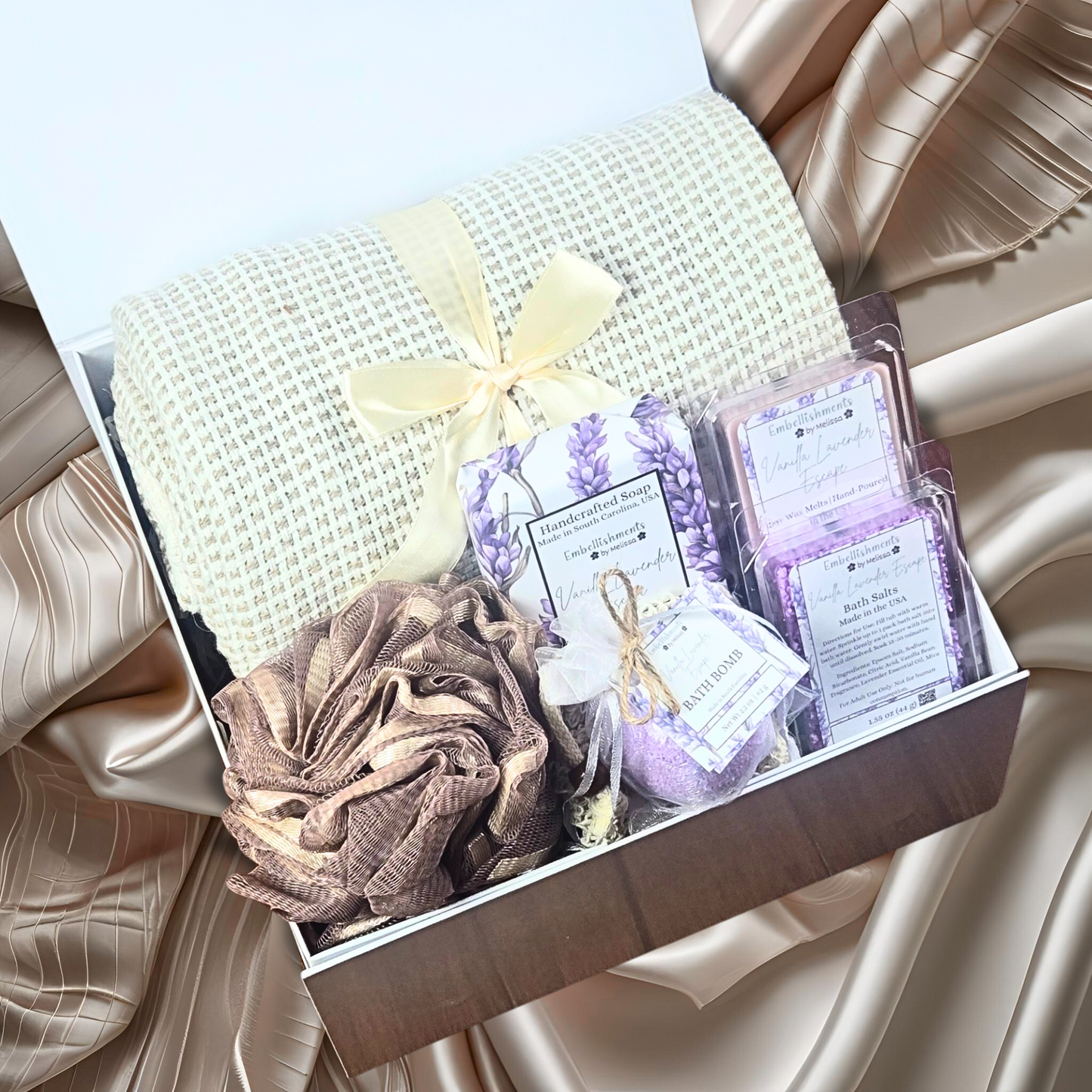 Personalized Vanilla Lavender Escape Gift Box – Luxurious Scented Gift Set | Perfect for Birthdays, Thank You, or Self-Care