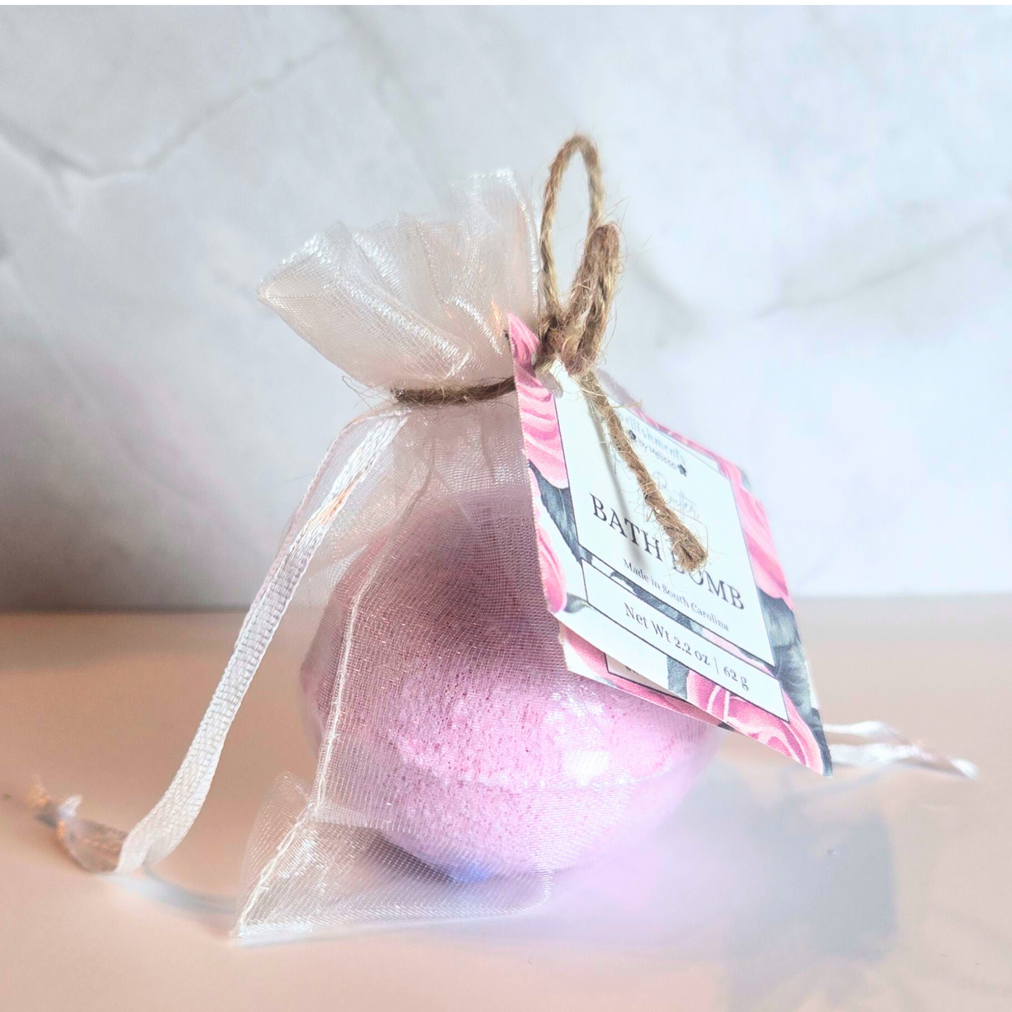Rose Bliss Bath Bomb – Perfect for Gift Boxes & Self-Care 2.2 oz (62 g)