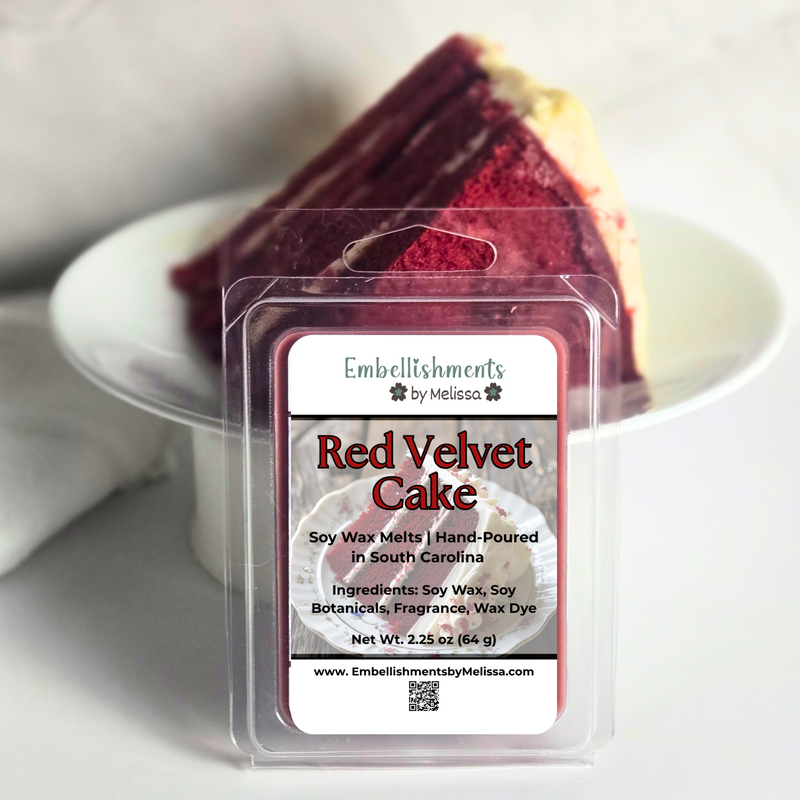 Cotton candy-scented soy wax melts in soft pink and blue colors.