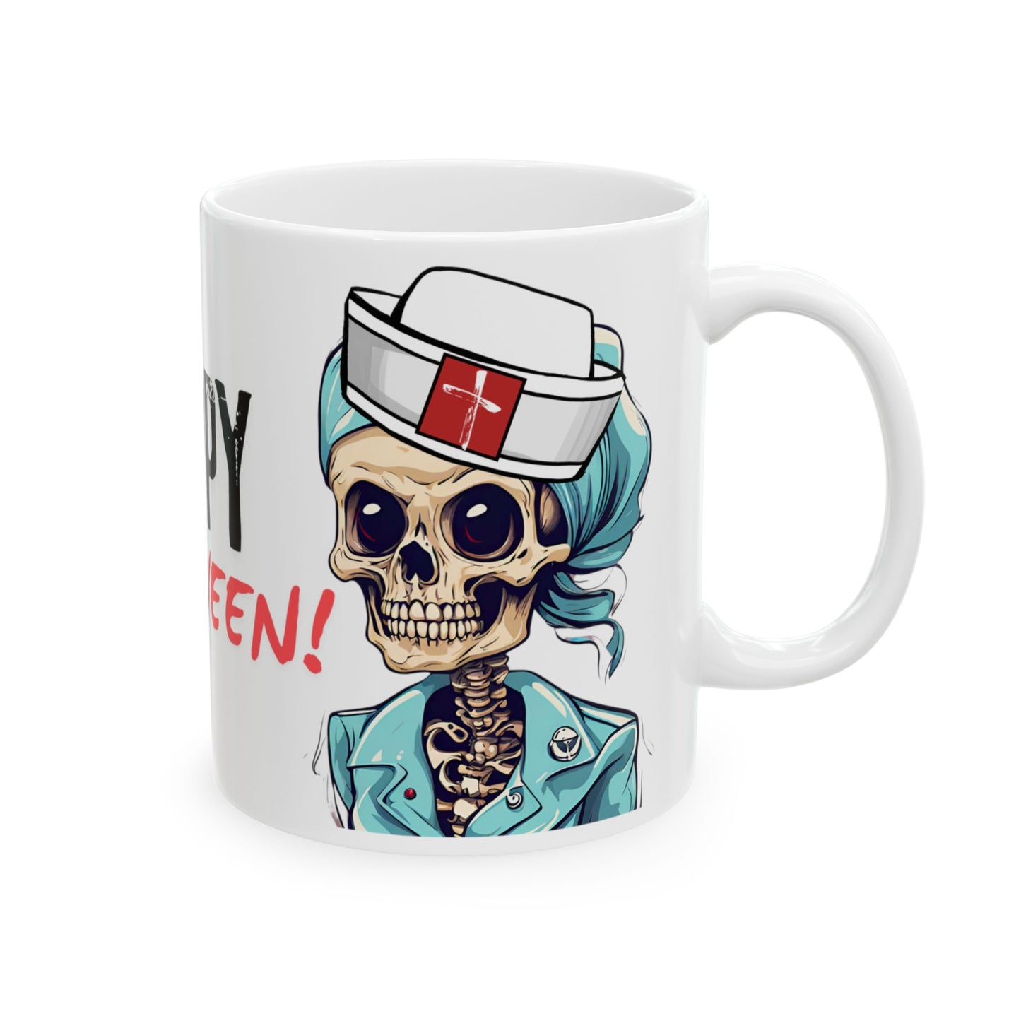 Halloween Nurse Mug - Fun Gift for Medical Professionals, (11oz, 15oz)