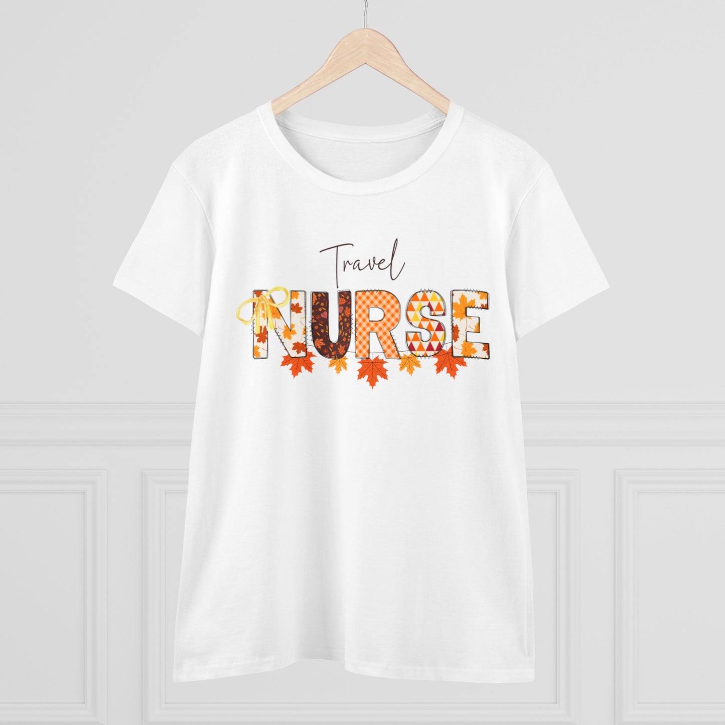 Fall Travel Nurse T-Shirt for women.