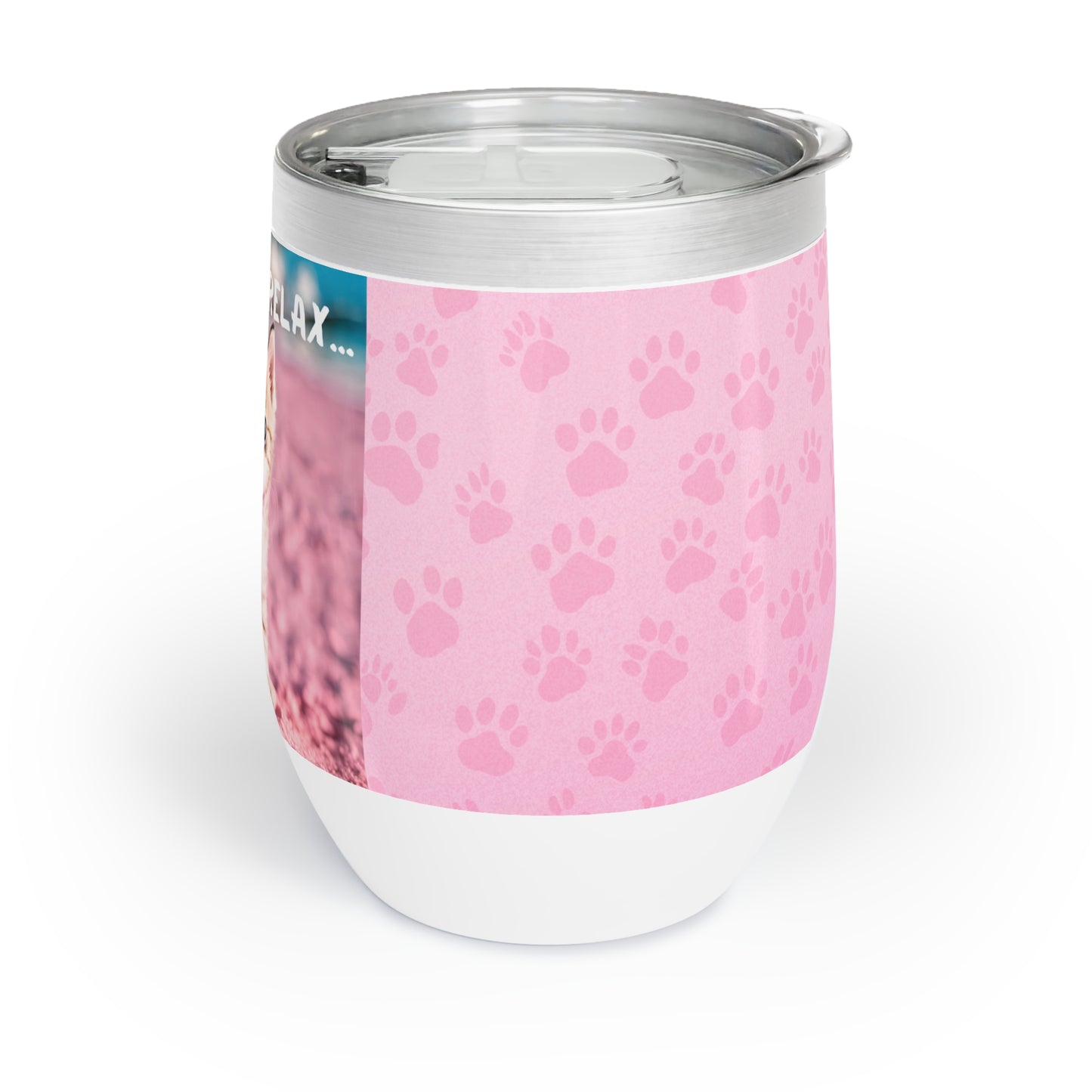 Adorable Kitten Wine Tumbler – Perfect for Cat Lovers and Wine Enthusiasts, 12 oz