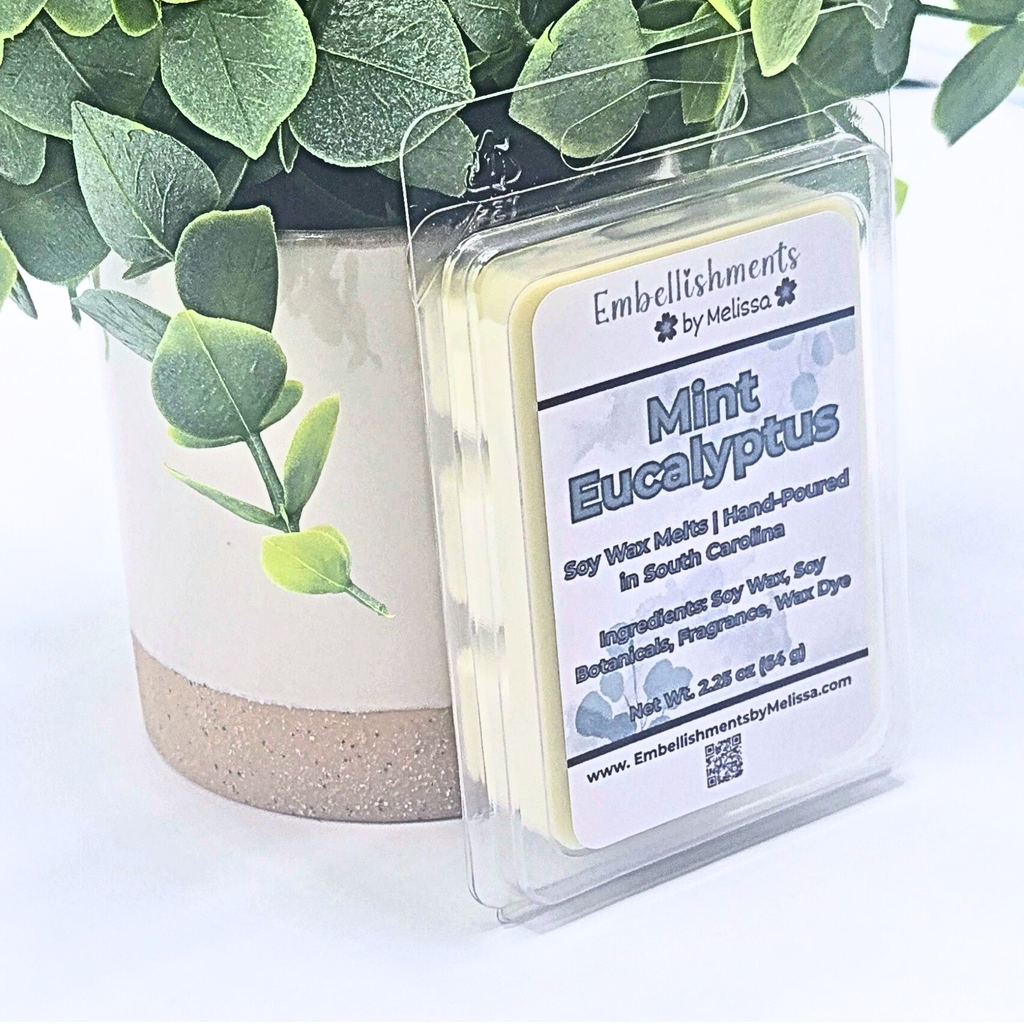 Mint Eucalyptus Wax Melts – Clean, Crisp Spa Fragrance in Natural Soy