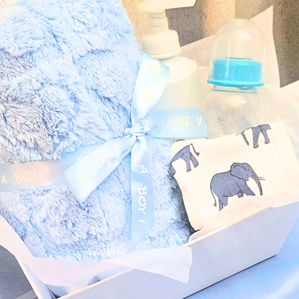 New Baby Boy Shower Gift Basket – Adorable Welcome Baby Gift