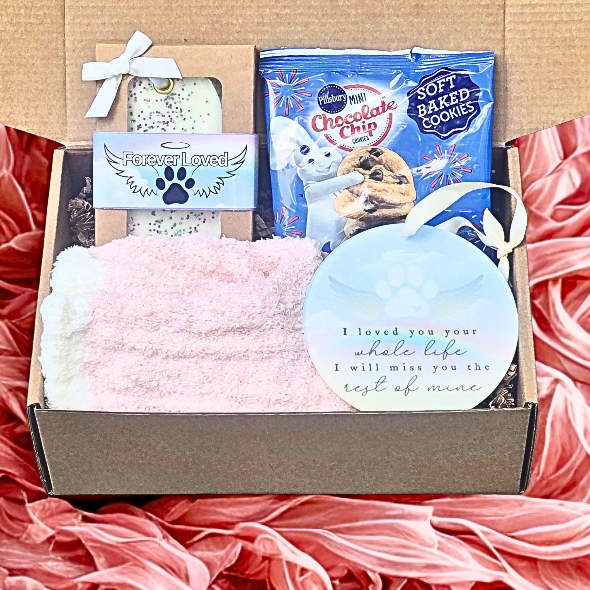 Rainbow Bridge Comfort Gift Set for Dog Owners – Personalized Dog Sympathy Gift