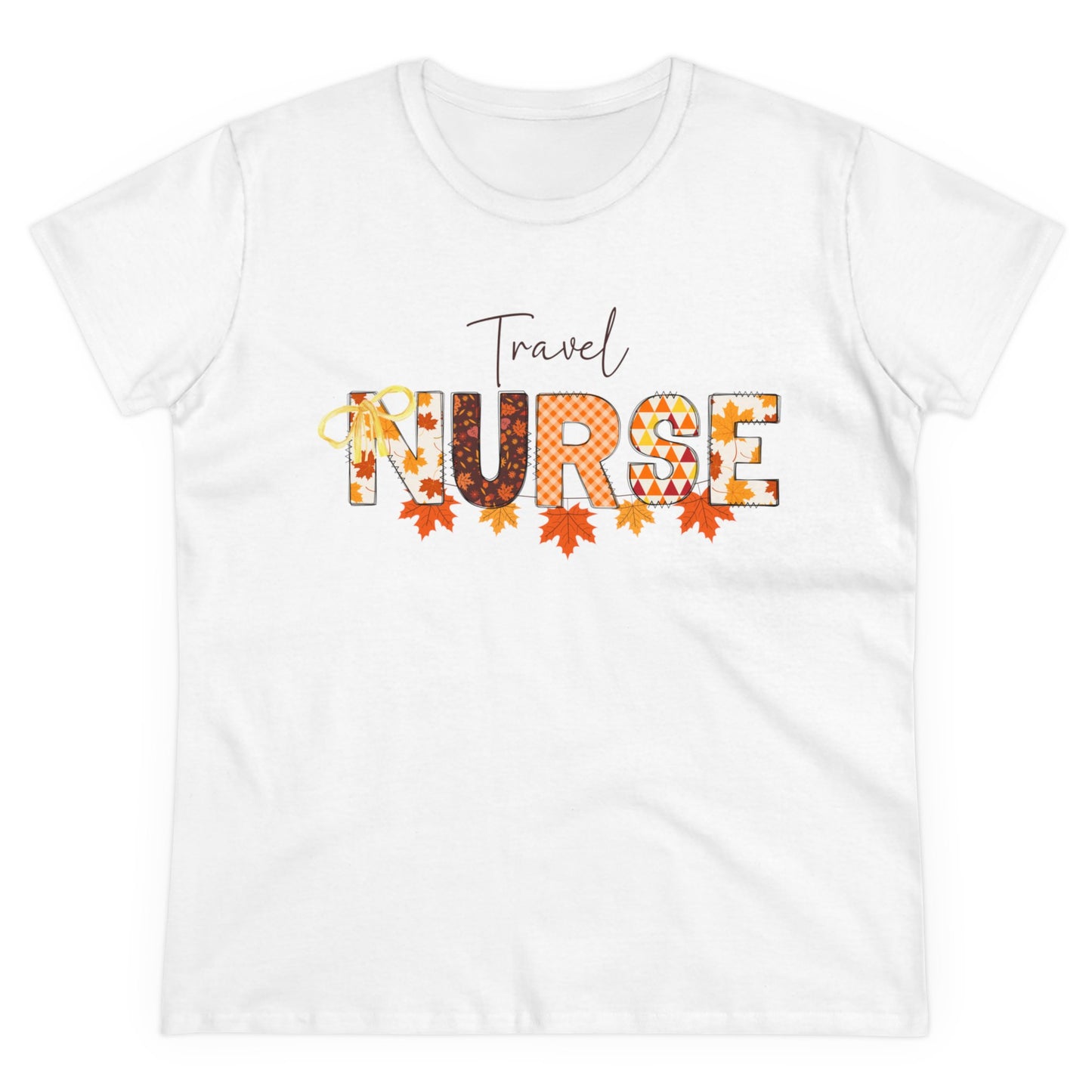 Fall Travel Nurse T-Shirt for women.