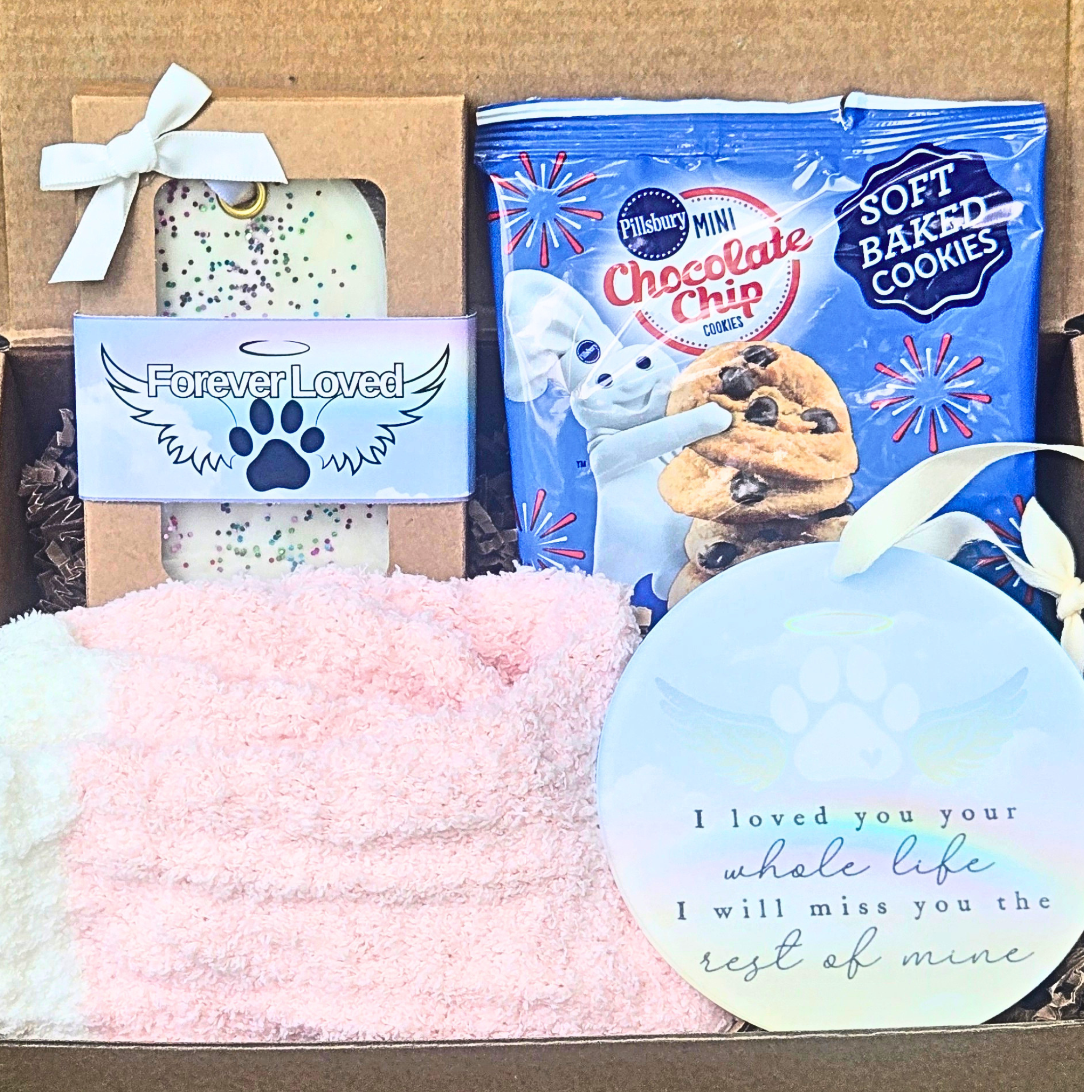 Rainbow Bridge Comfort Gift Set for Dog Owners – Personalized Dog Sympathy Gift