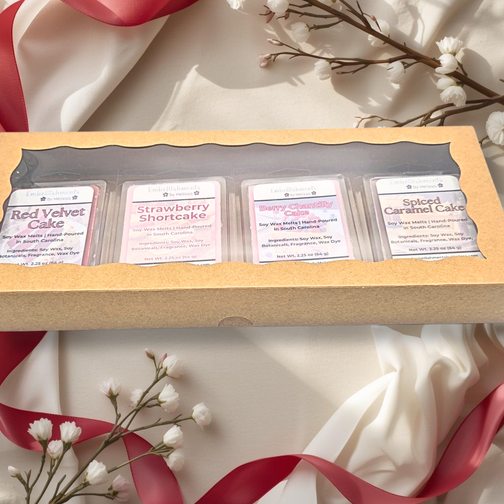 Dessert Scented Soy Wax Melt Sampler – Bakery Inspired Soy Wax Melts (4-Pack)