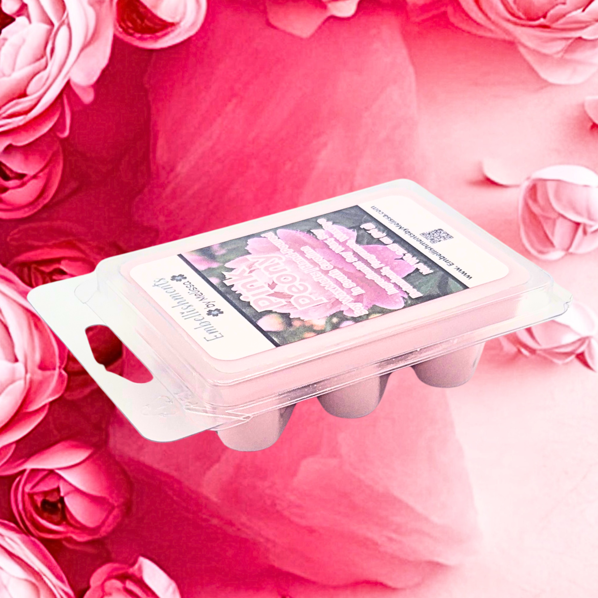 Pink Peony Floral Wax Melts – Elegant Spring Home Fragrance 2.25 oz (64 g)