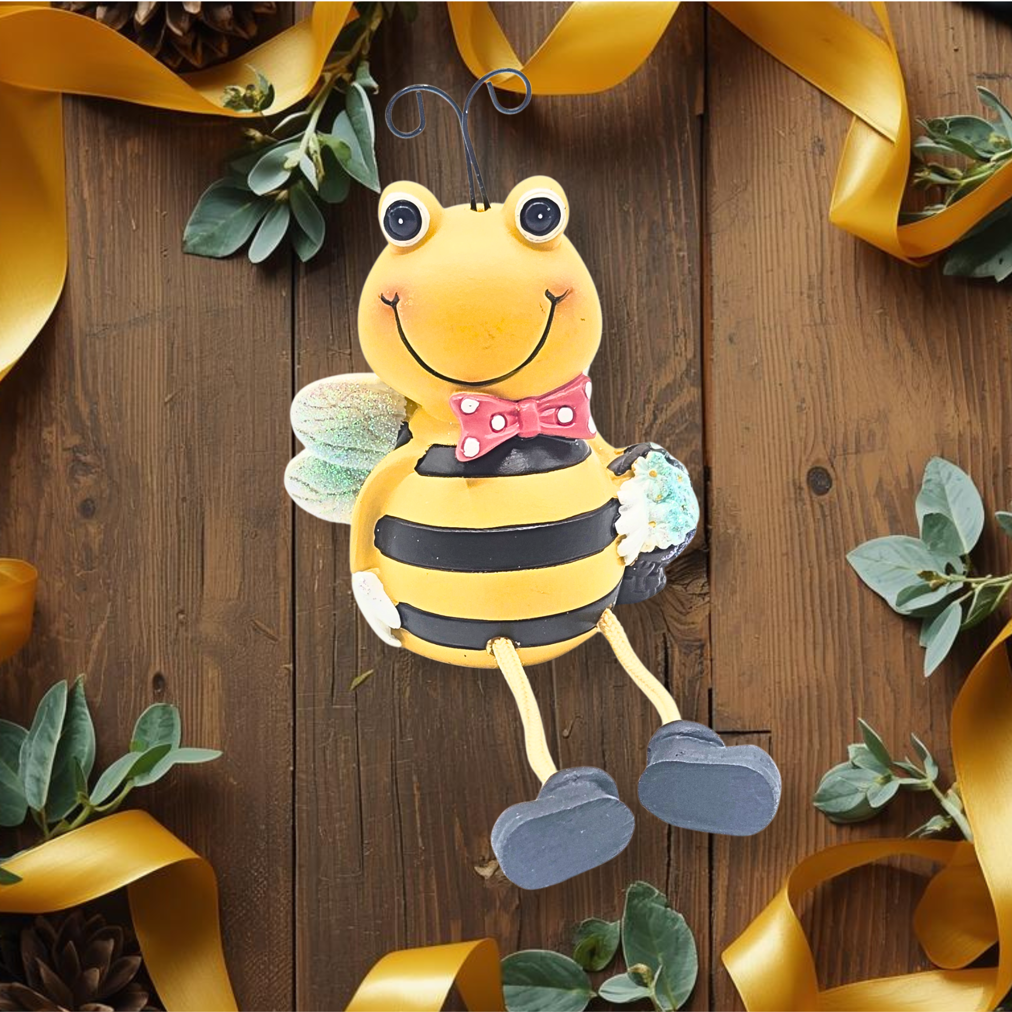 Bee Happy Gift Set for Women – Bee Decor, Honey Lip Balm, Hand Cream & 24K Gold Eye Mask