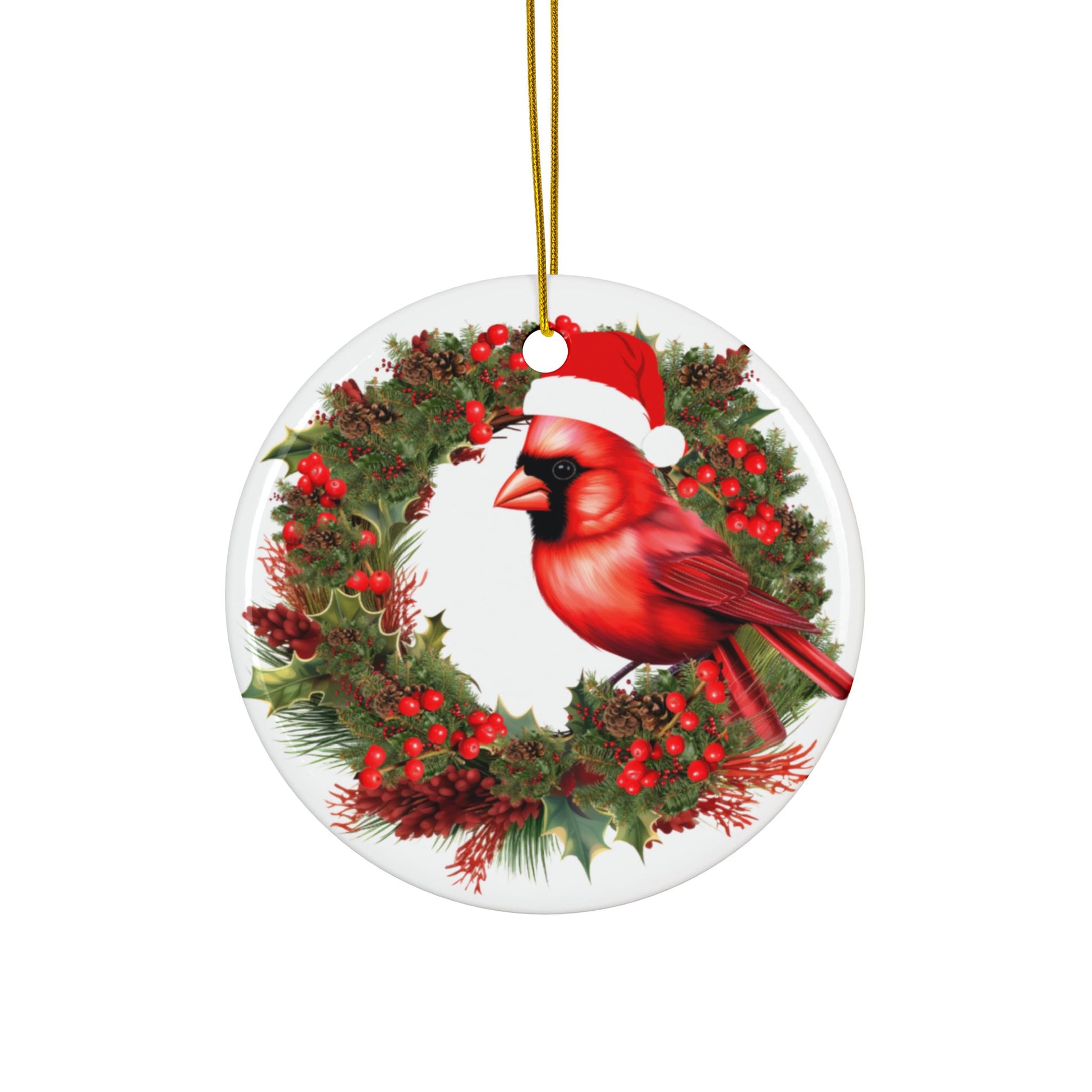 Beautiful cardinal ornament, adding a touch of nature to your decor.