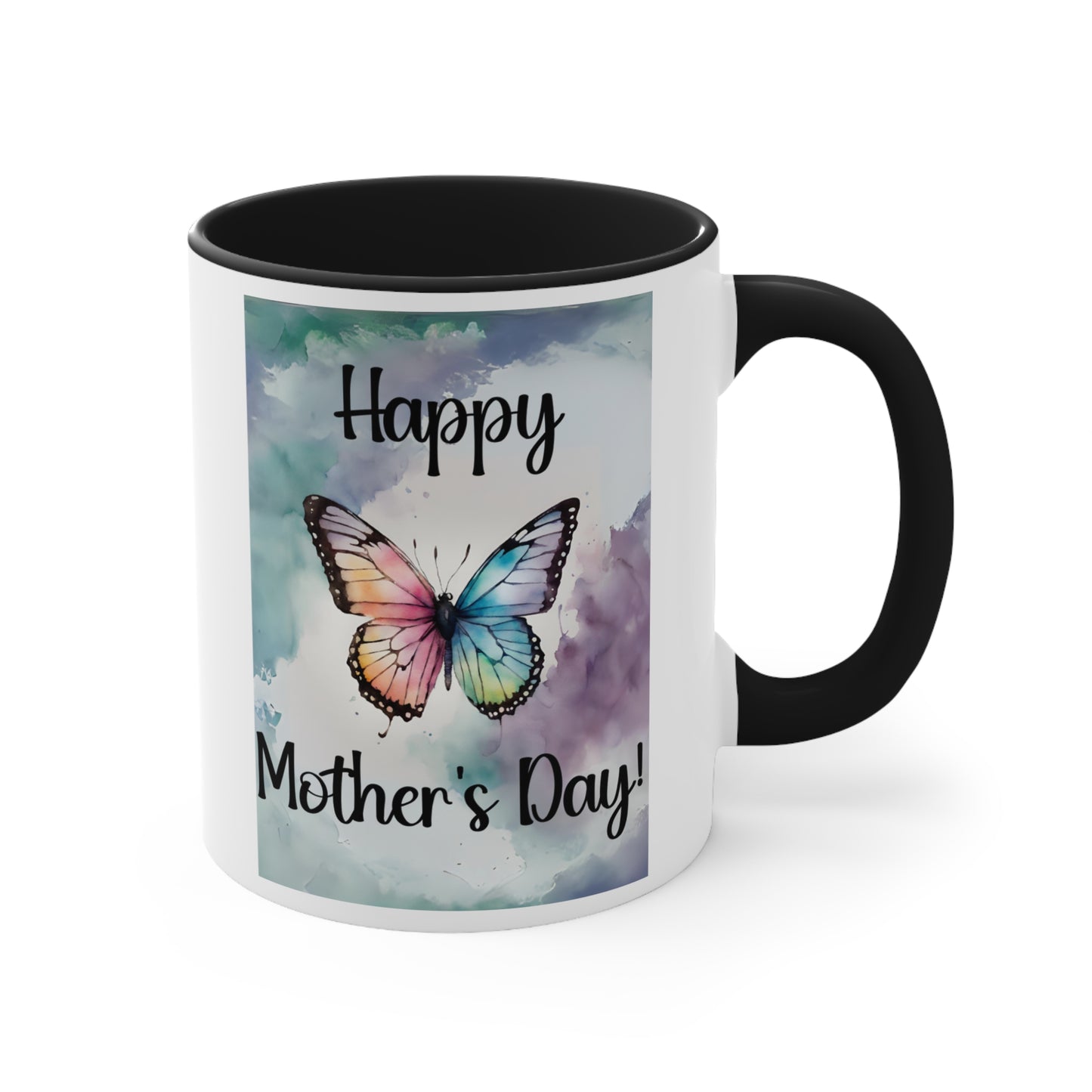 Watercolor Mother's Day Mug with Butterfly, 11oz