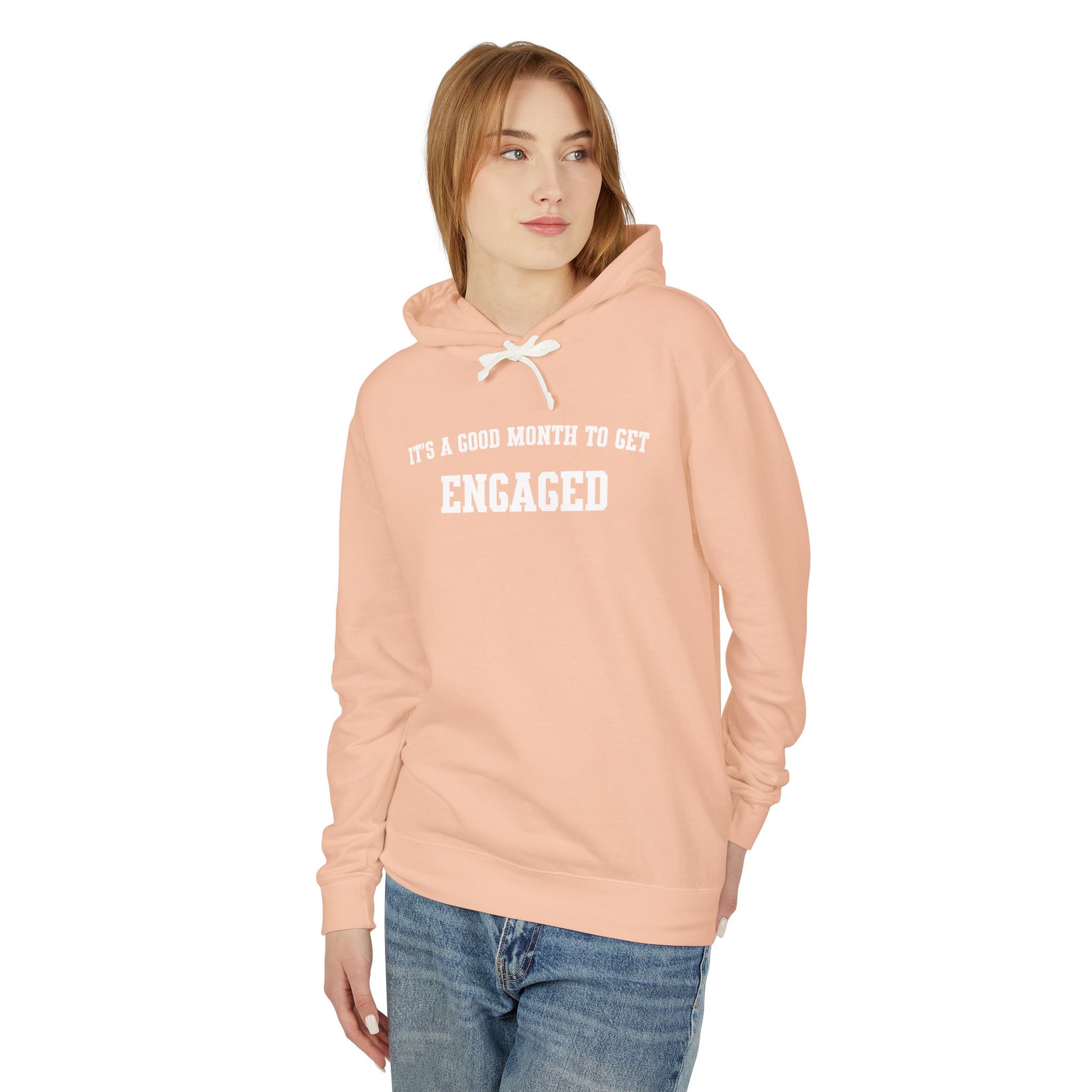 Celebrate Your Engagement: It's a Good Month Personalized Comfort Color Hoodie - Embellishments by Melissa