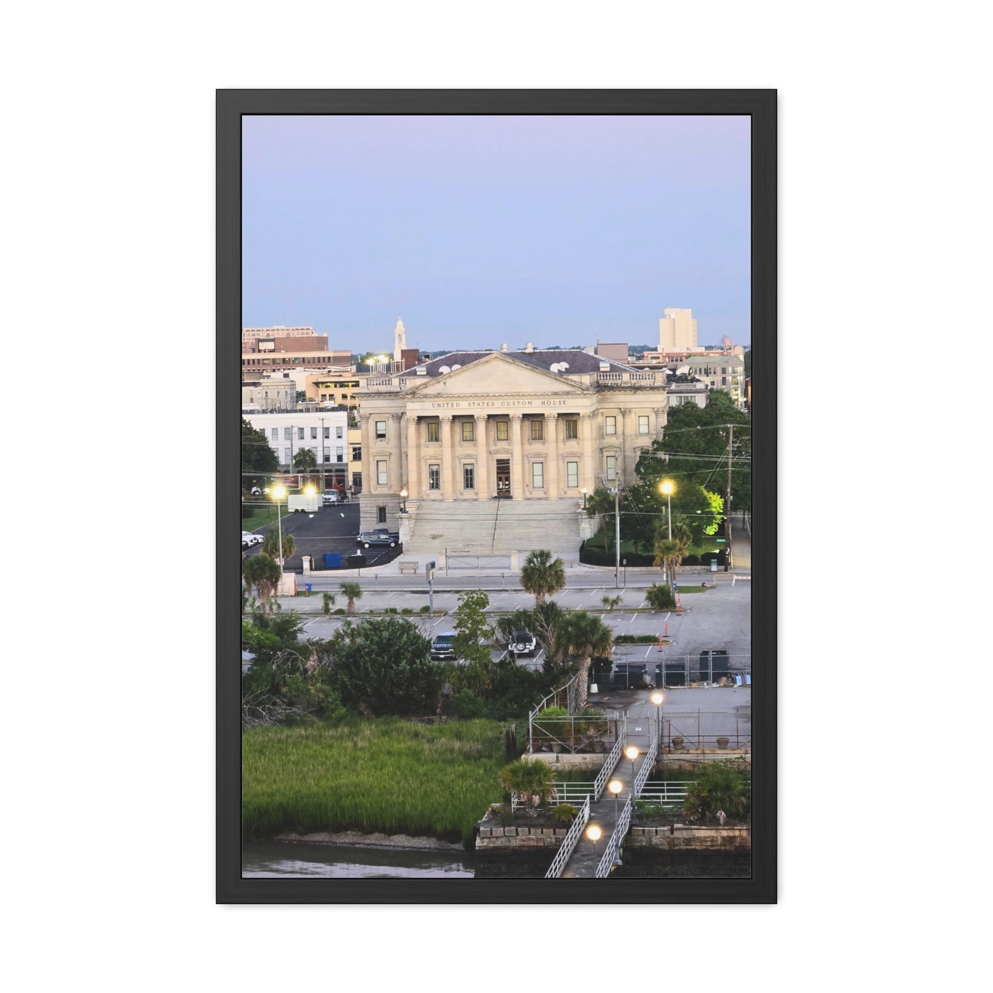 Poster of Charleston, SC US Custom House, front view.