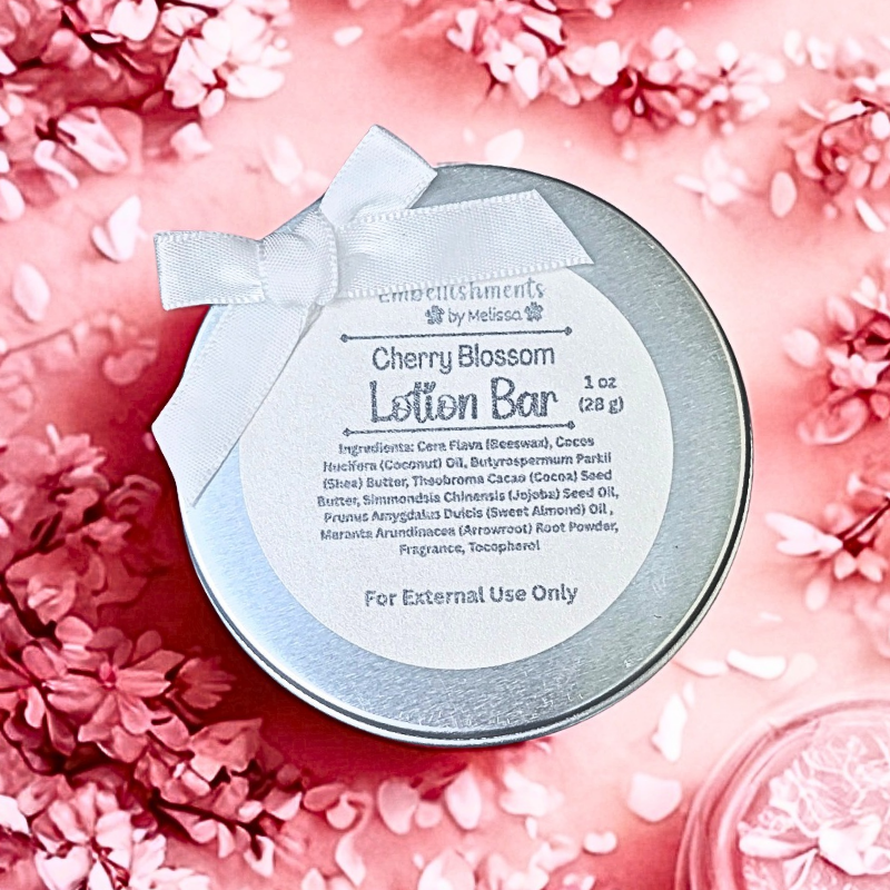 Solid Lotion Bar – Thoughtful Skincare Gift, 1 oz (Cherry Blossom Scent)