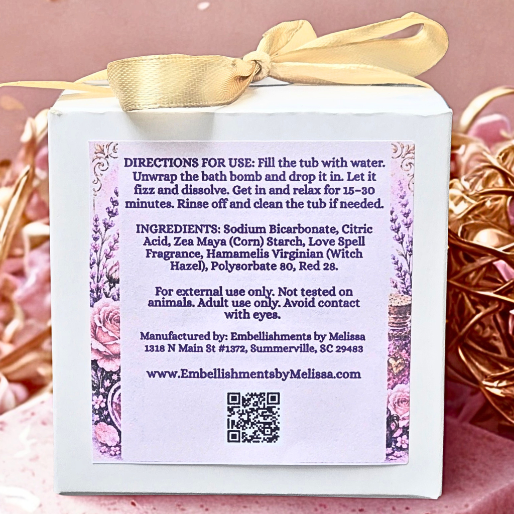 Ready-to-Gift Enchanted LoveSpell Bath Bombs | Wedding Favor Gifts for Bridal Showers & Parties