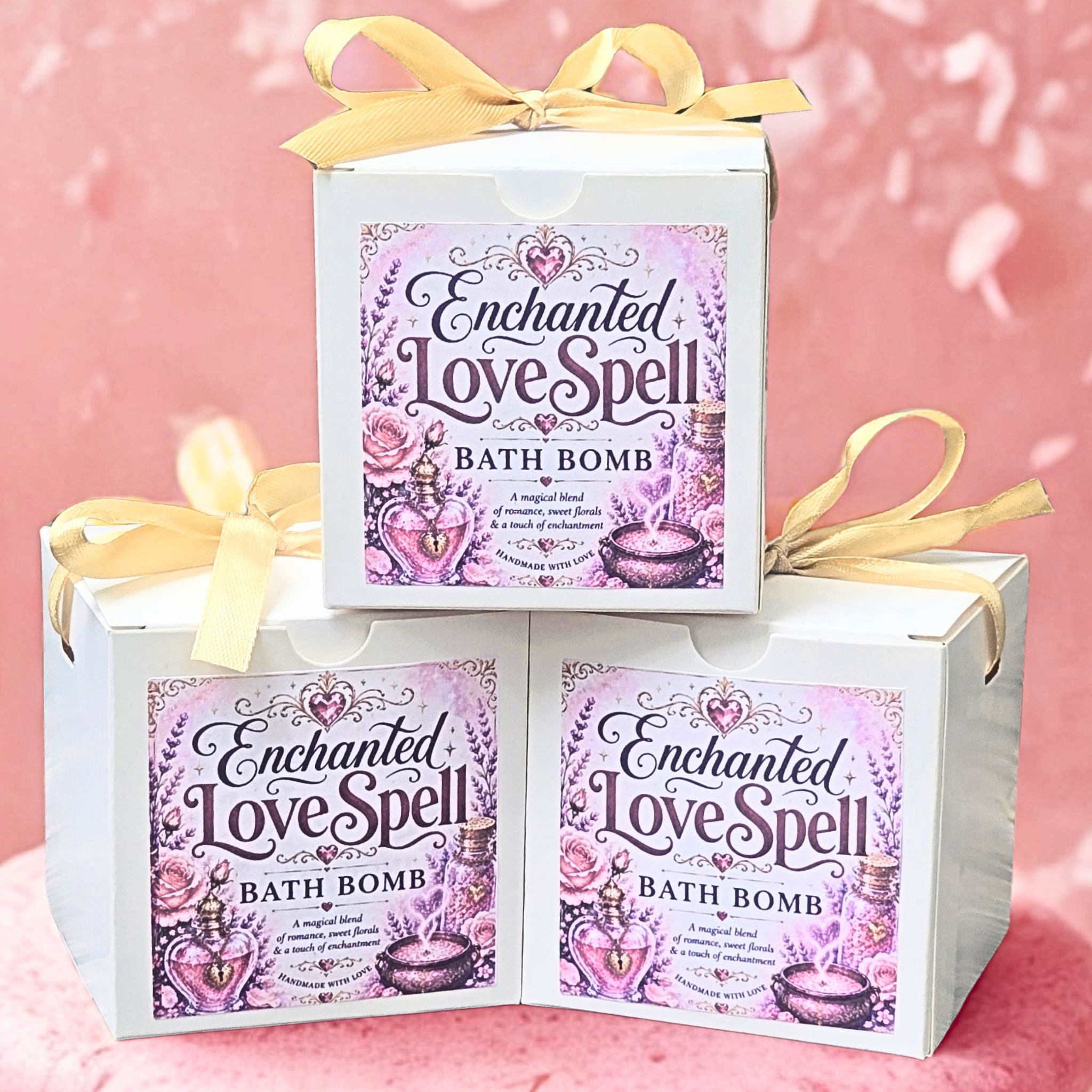 Ready-to-Gift Enchanted LoveSpell Bath Bombs | Wedding Favor Gifts for Bridal Showers & Parties