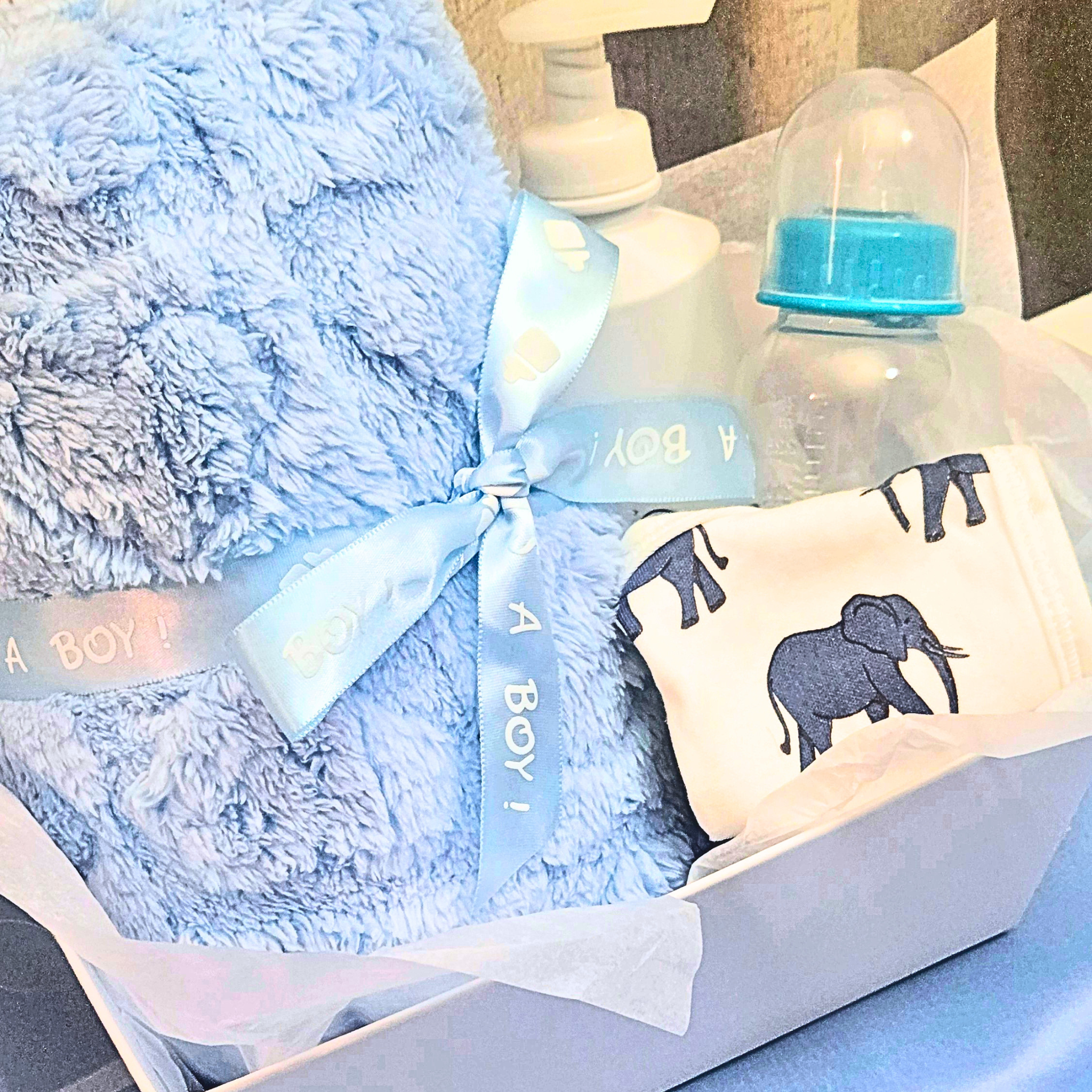 New Baby Boy Shower Gift Basket – Adorable Welcome Baby Gift