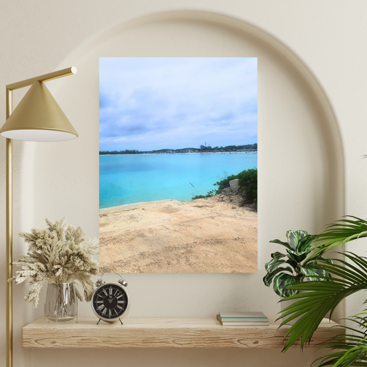 Poster of the Beach in the Bahamas, front view.