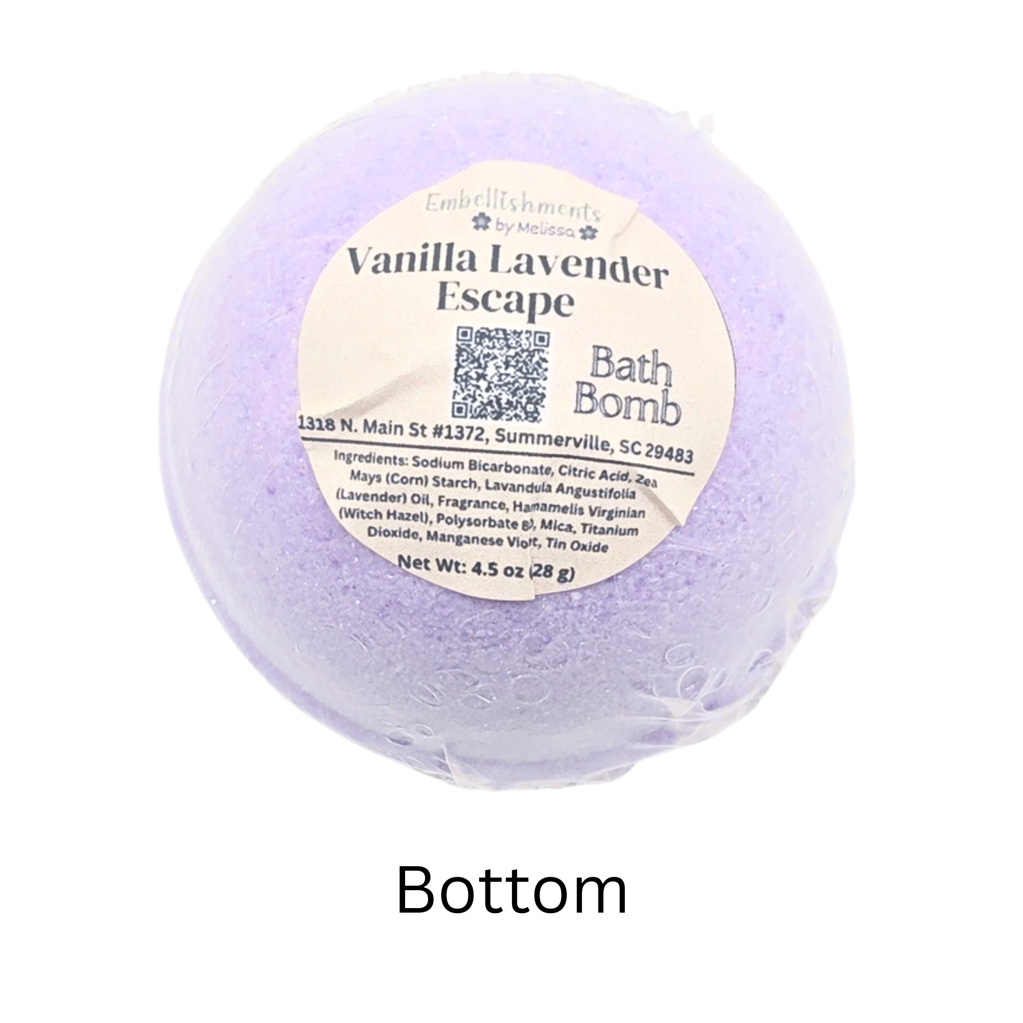 Vanilla Lavender Escape Bath Bomb | Calming Vanilla Lavender Fizzer 4.5 oz (128 g)