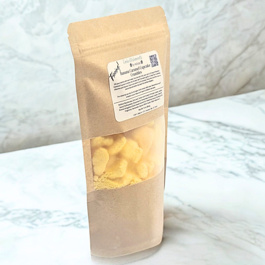 Banana Caramel Cupcake Bath Crumbles | Sweet Bakery Bath Soak