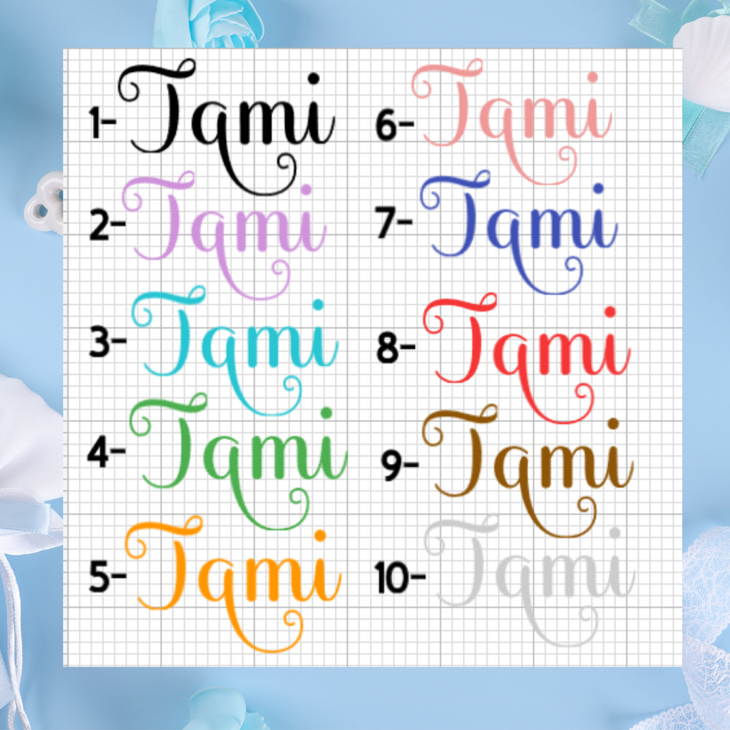 Colors for personalization of baby shower gift box for boy.