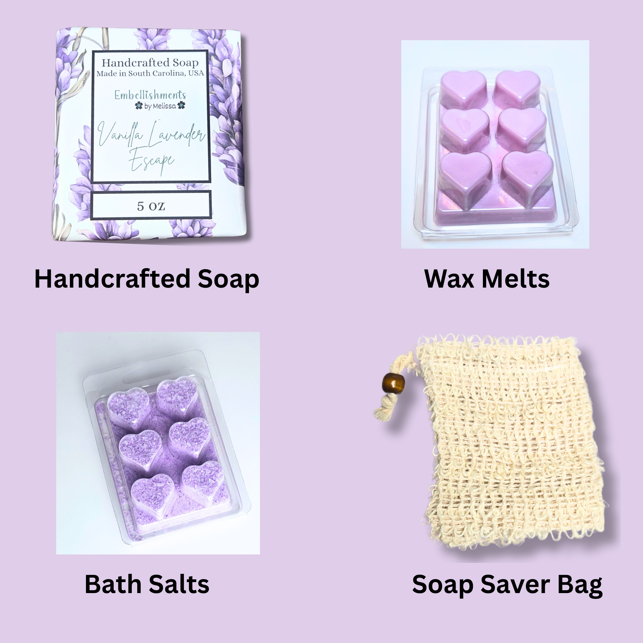 Bath & Body Gift Set for Her | Luxury Self-Care Box – Vanilla Lavender, Rose Butter, Chamomile & Oat, Mint & Eucalyptus