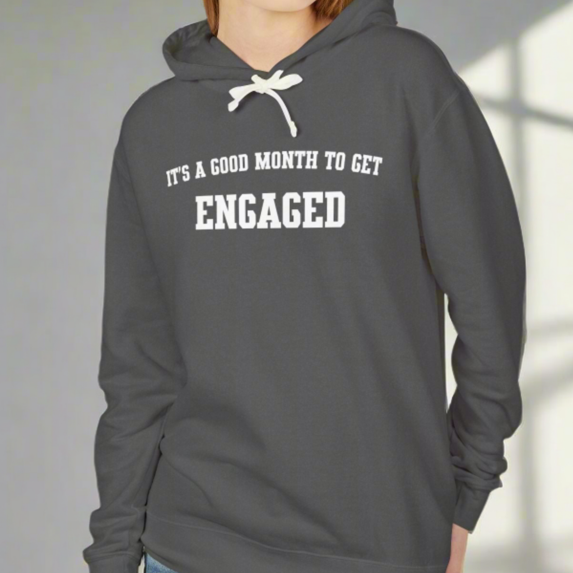 Celebrate Your Engagement: It's a Good Month Personalized Comfort Color Hoodie - Embellishments by Melissa