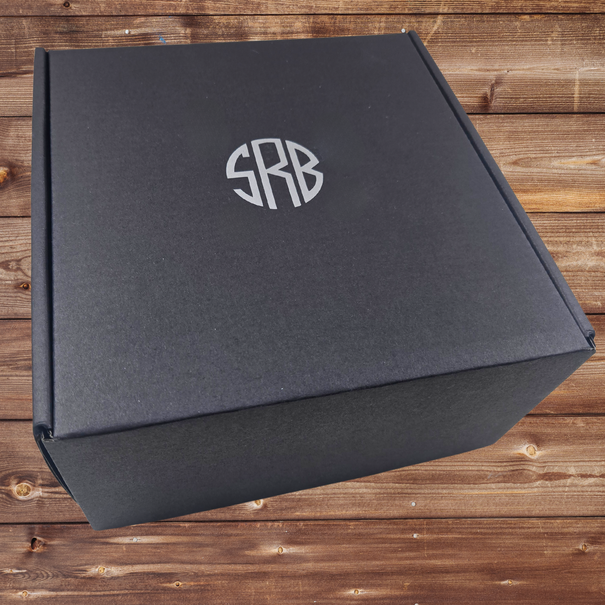 Monogrammed gift box for him.