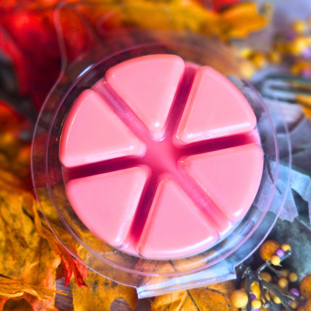 Glazed Pink Apple Spice Wax Melts – Pie-Shaped Treats for Your Senses