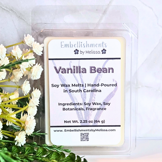 Vanilla Bean Soy Wax Melts – All-Natural, Hand-Poured, Long-Lasting Scent  2.25 oz (64 g) (Copy)