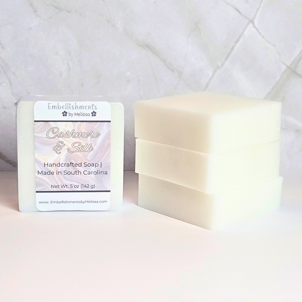 Handcrafted Cashmere & Silk Goat Milk Soap – Luxurious Skin Care Bar (5 oz)