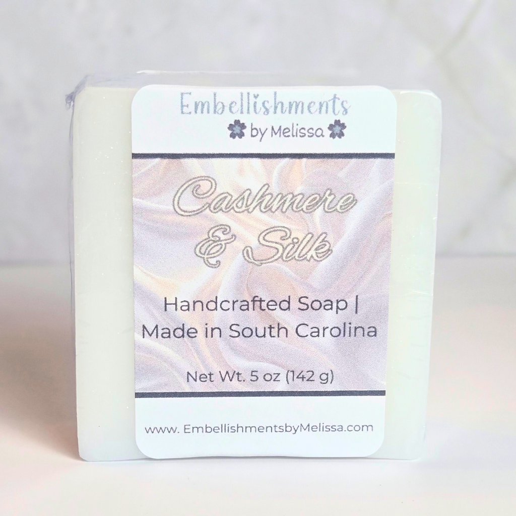 Handcrafted Cashmere & Silk Goat Milk Soap – Luxurious Skin Care Bar (5 oz)