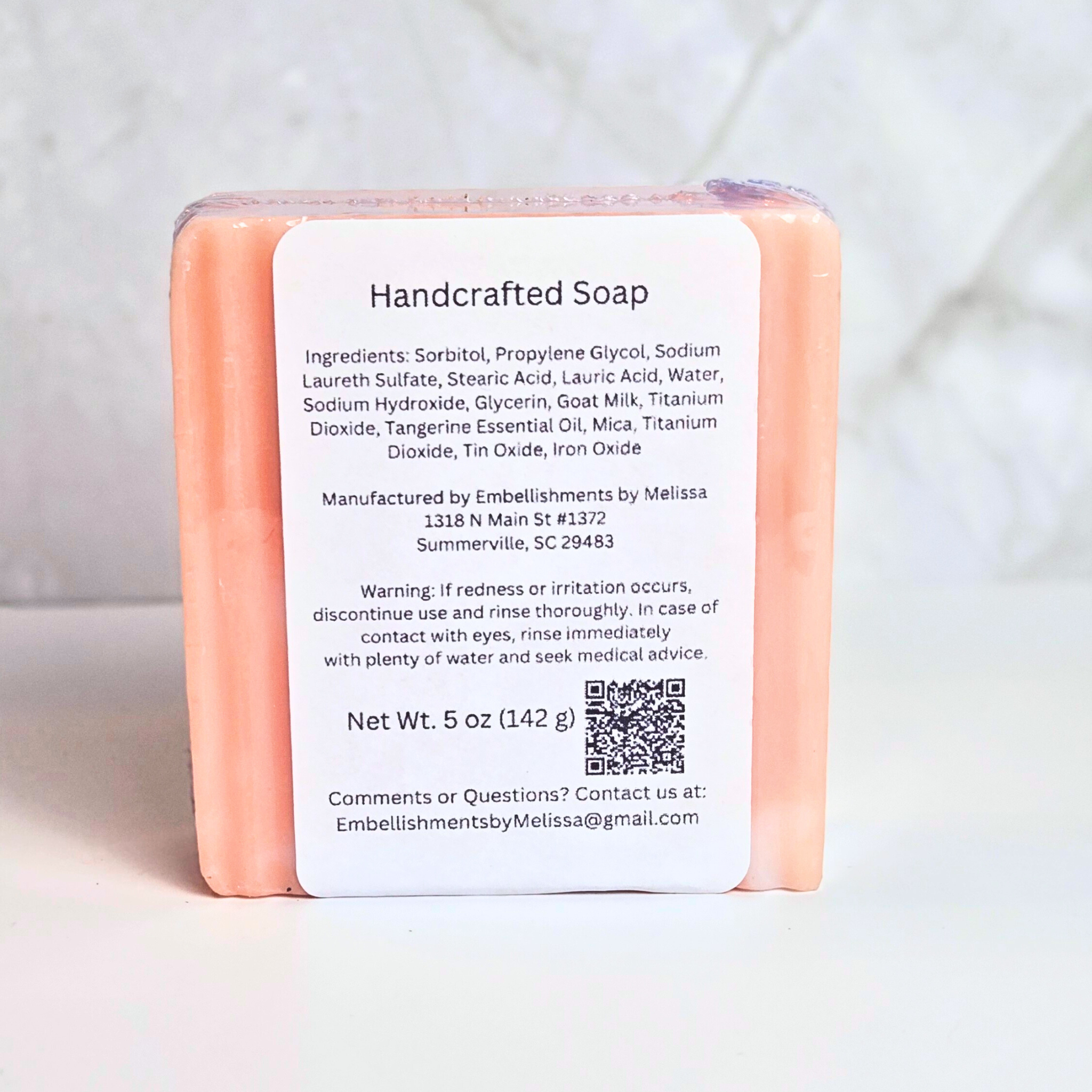 Tangerine Scented Goat Milk Soap – With Real Essential Oil (5 oz)
