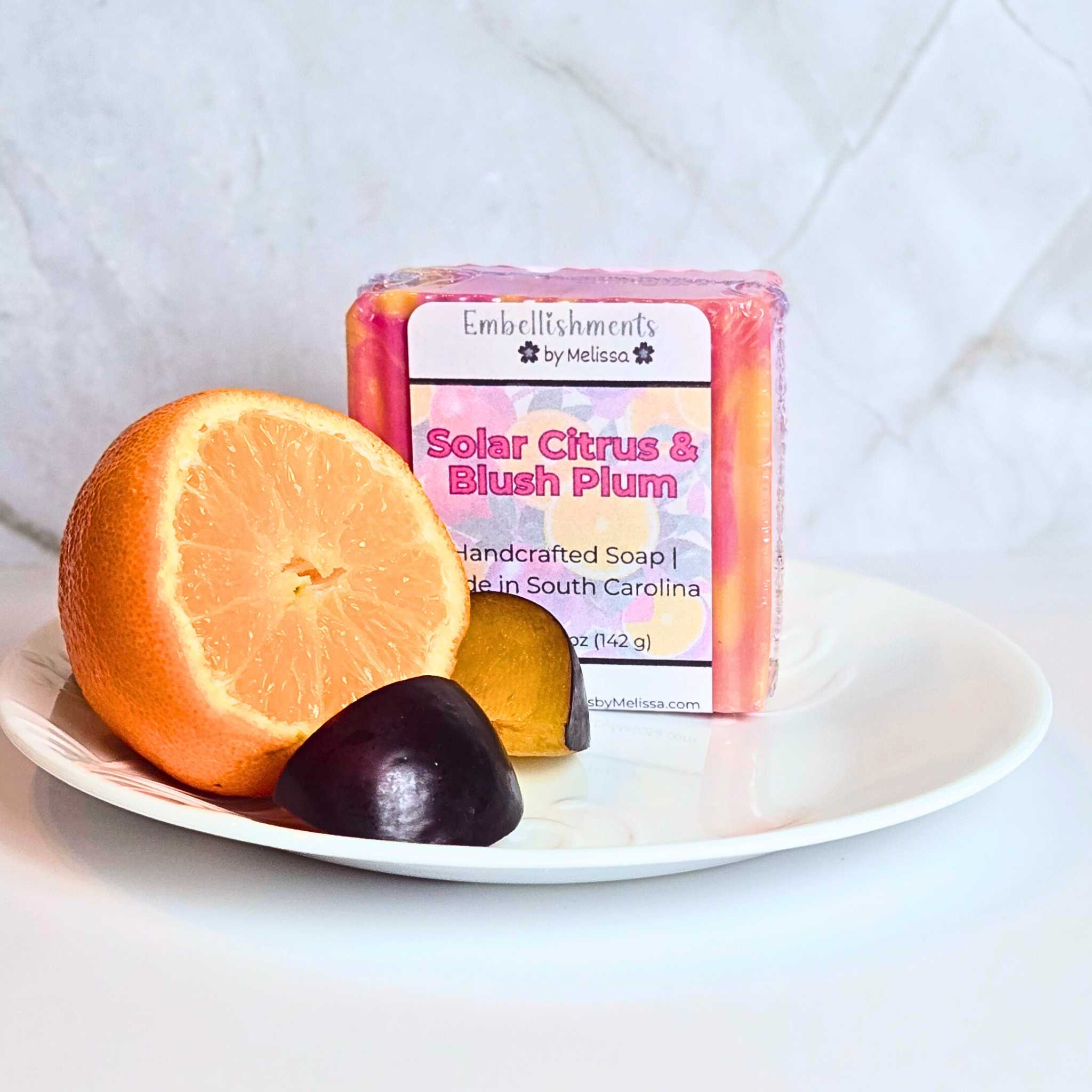 Citrus & Plum Goat Milk Soap Bar – Handmade with Fruity Fragrance (5 oz)