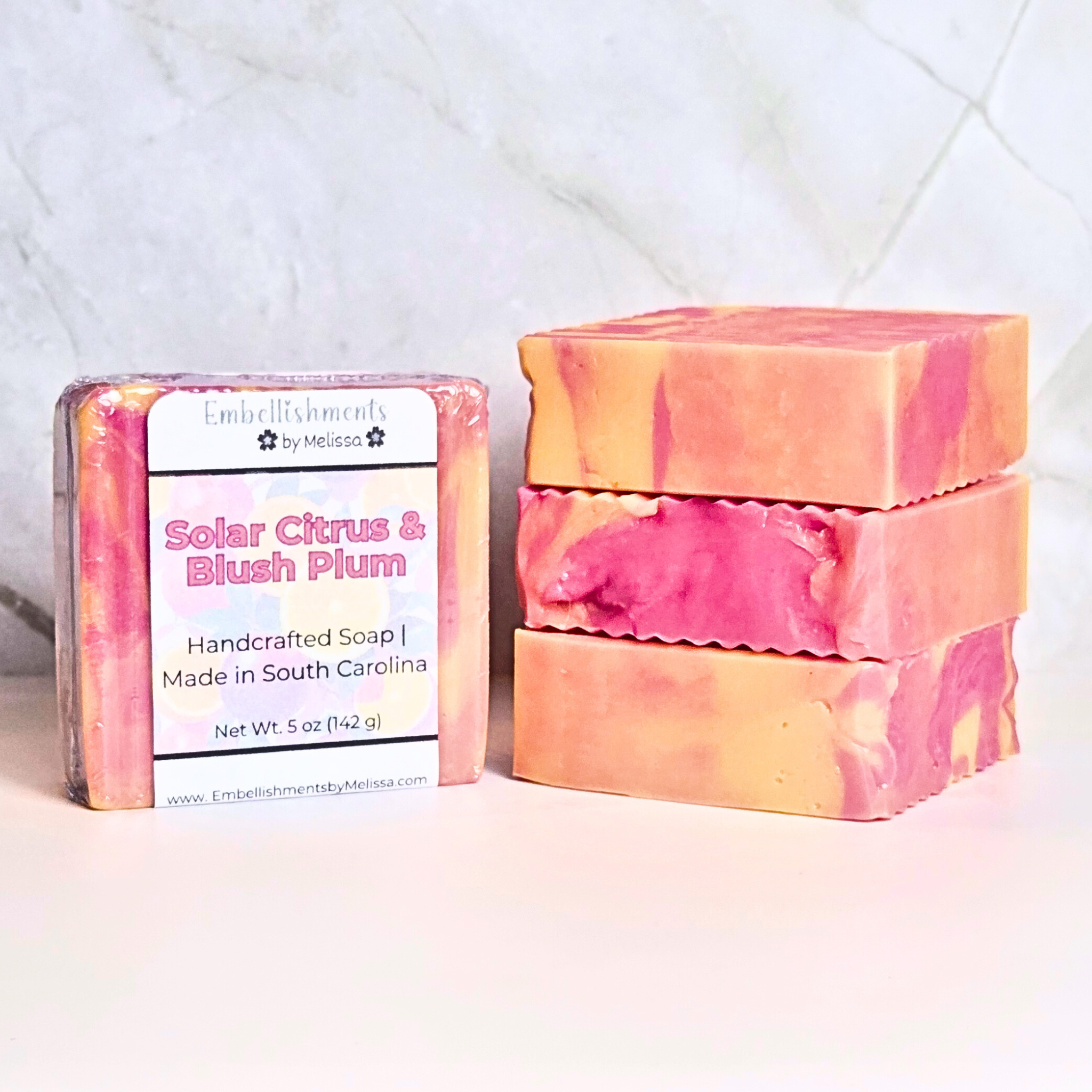 Citrus & Plum Goat Milk Soap Bar – Handmade with Fruity Fragrance (5 oz)