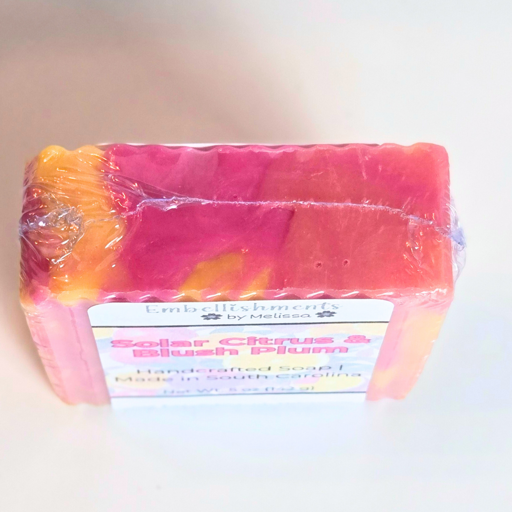 Citrus & Plum Goat Milk Soap Bar – Handmade with Fruity Fragrance (5 oz)