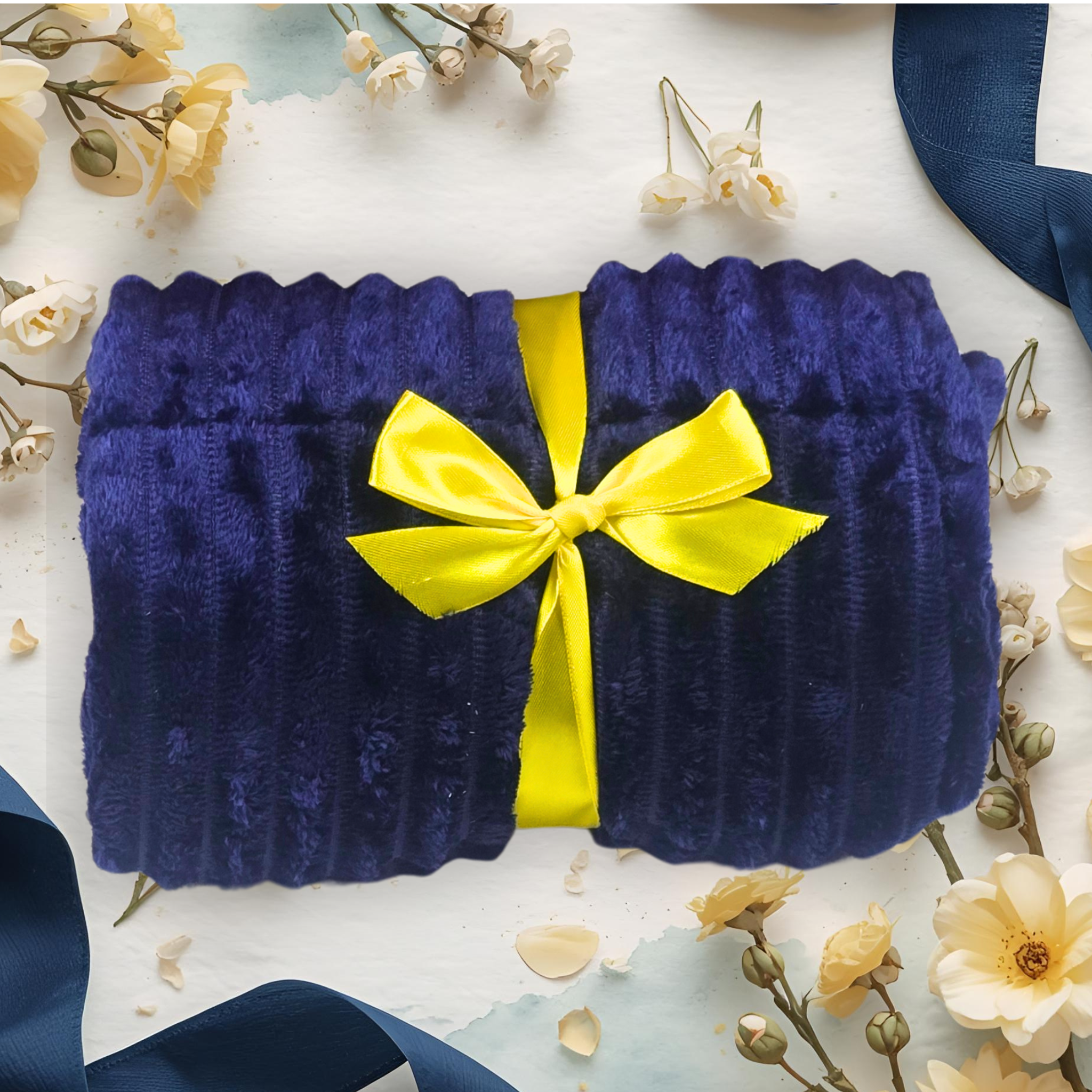 Southern Hospitality Gift Box – Cozy Navy Throw, Floral Mug, ‘Bless Your Heart’ Decor, Fuzzy Socks & Chocolates