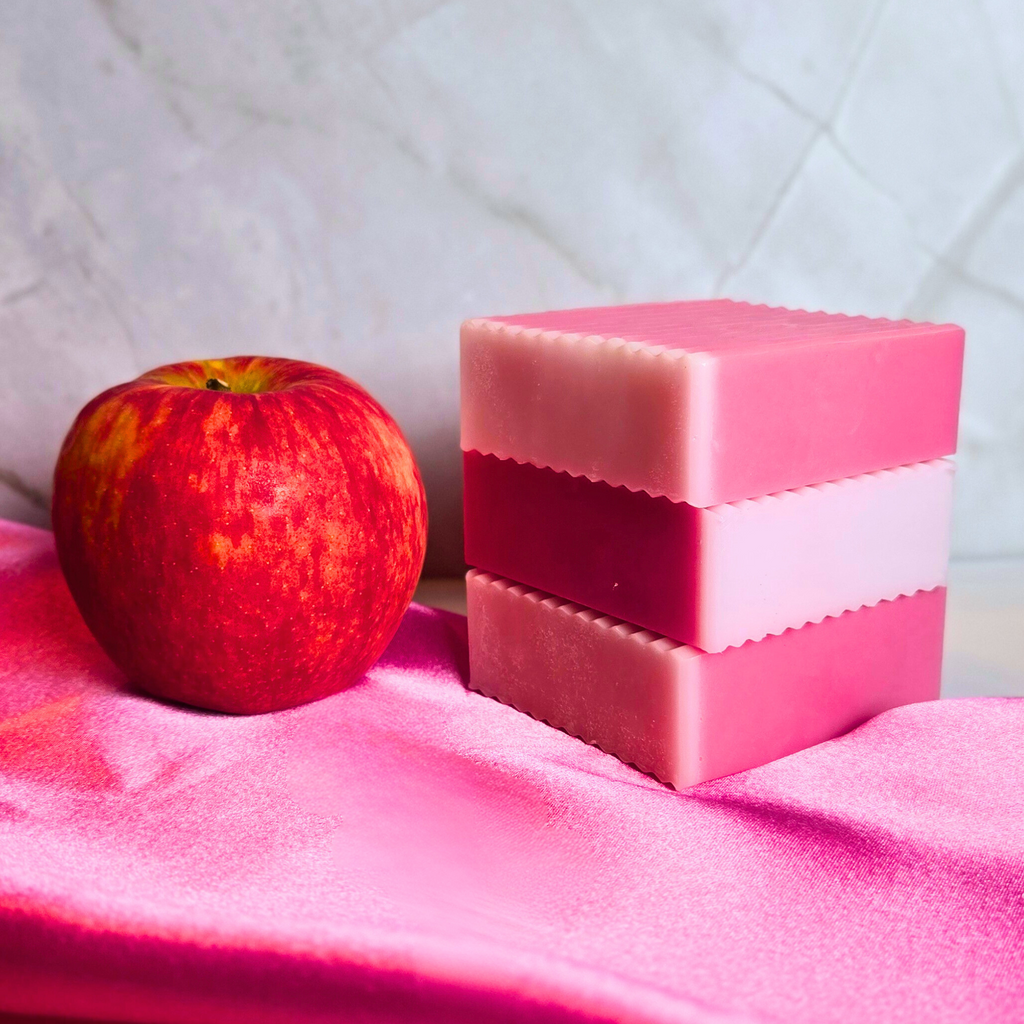Glazed Pink Apple Spice Goat Milk Soap – Cozy Fall Scented Bar