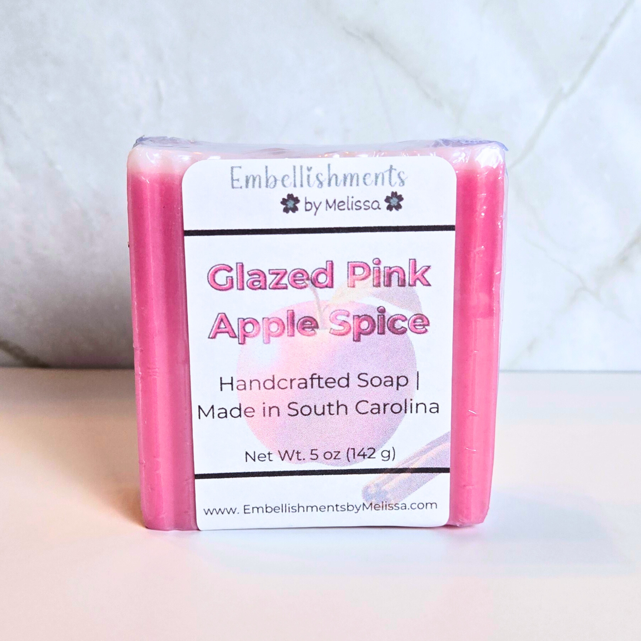 Glazed Pink Apple Spice Goat Milk Soap – Cozy Fall Scented Bar