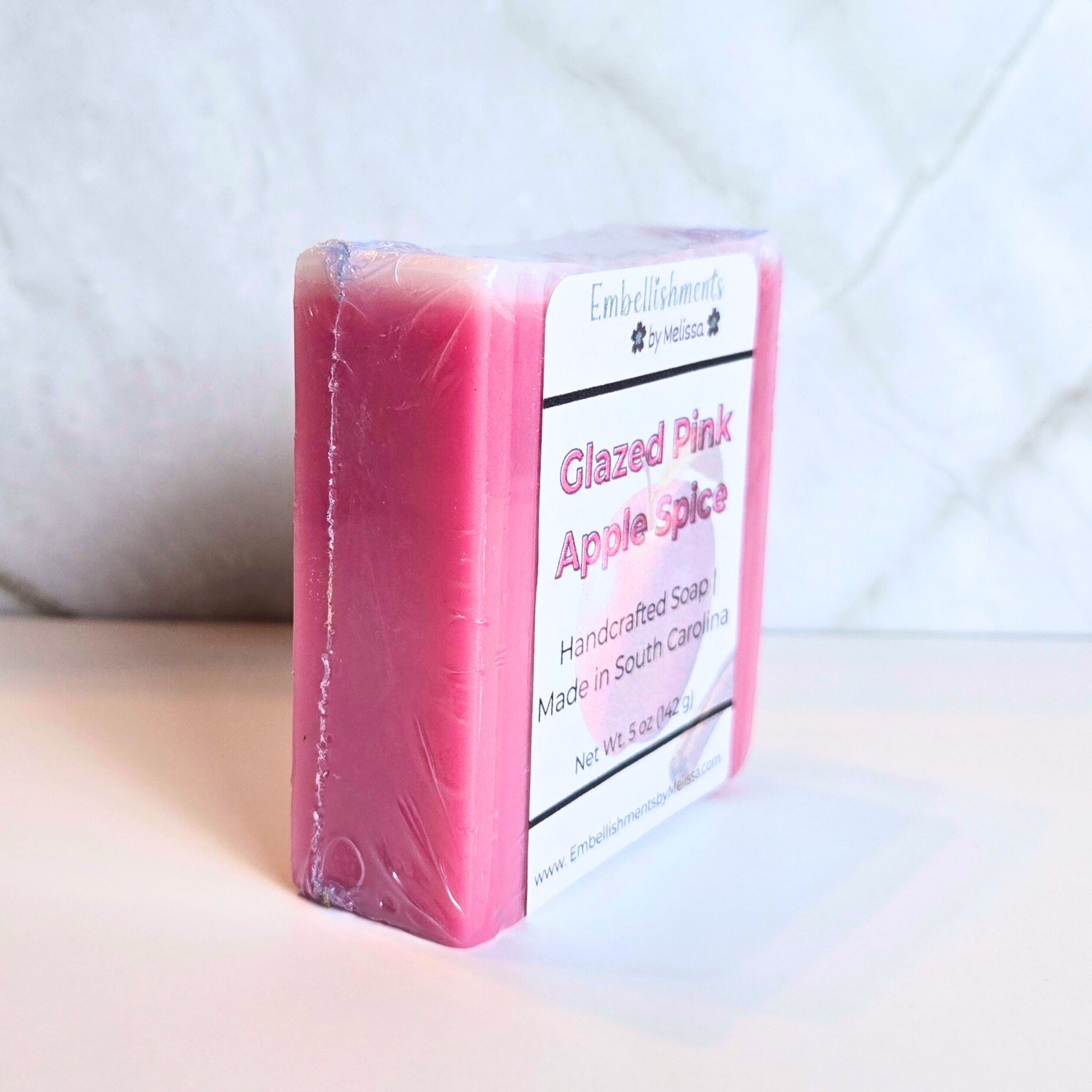 Glazed Pink Apple Spice Goat Milk Soap – Cozy Fall Scented Bar