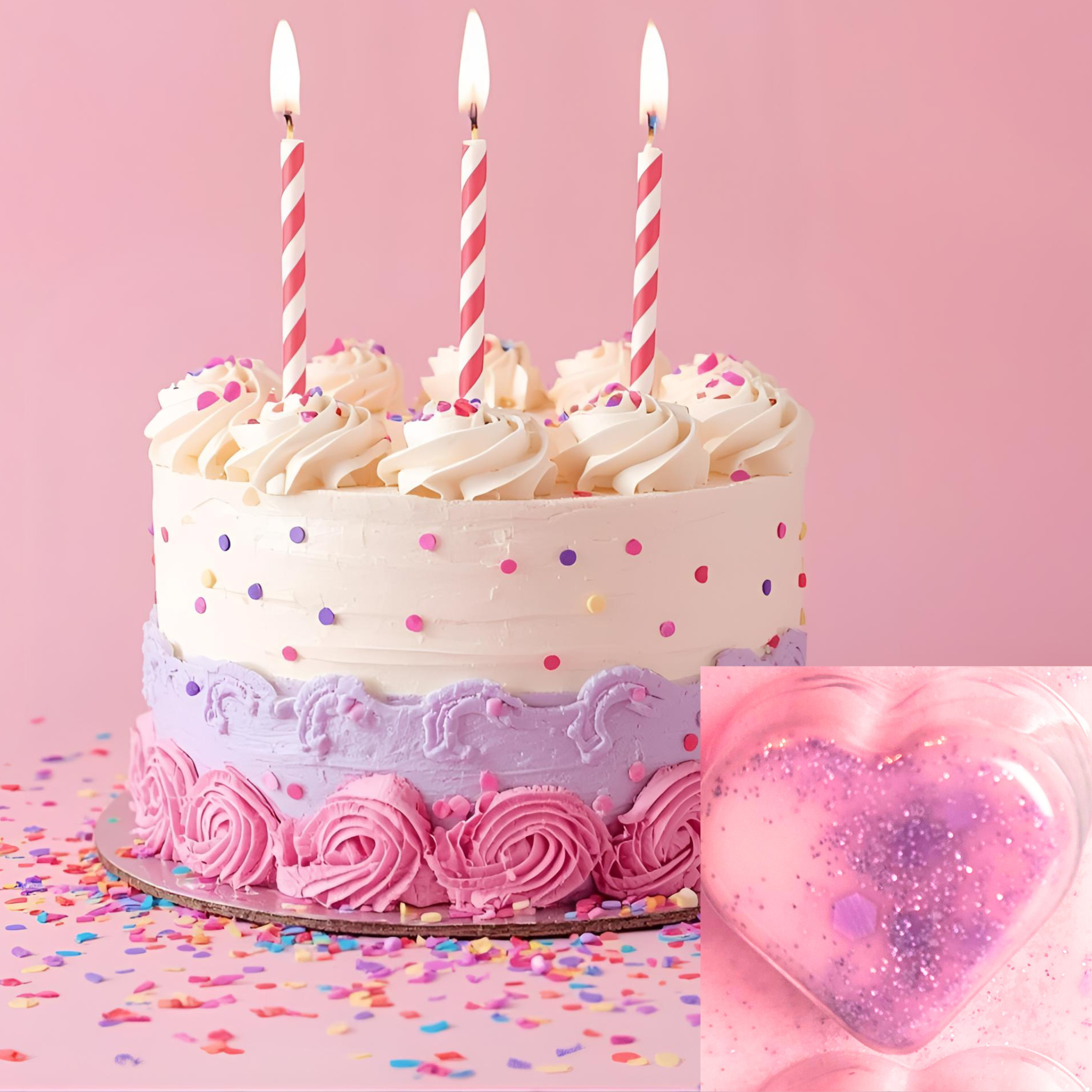 Birthday Cake Soy Wax Melts – Botanical Blend with Biodegradable Glitter | Eco-Friendly Scented Wax Tarts