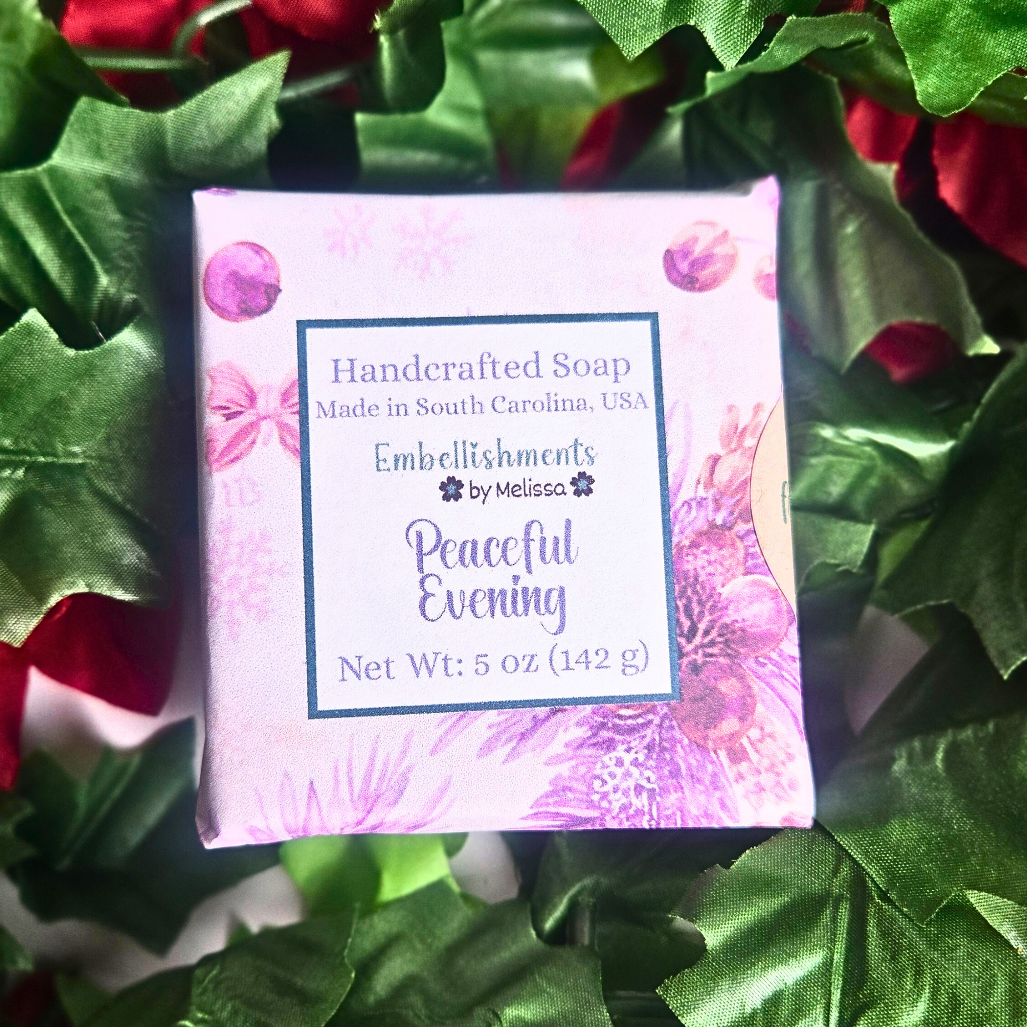 Peaceful Evening Gift Basket – Handcrafted Soap, Bath Salts, Sugar Scrub & Wax Melts Set