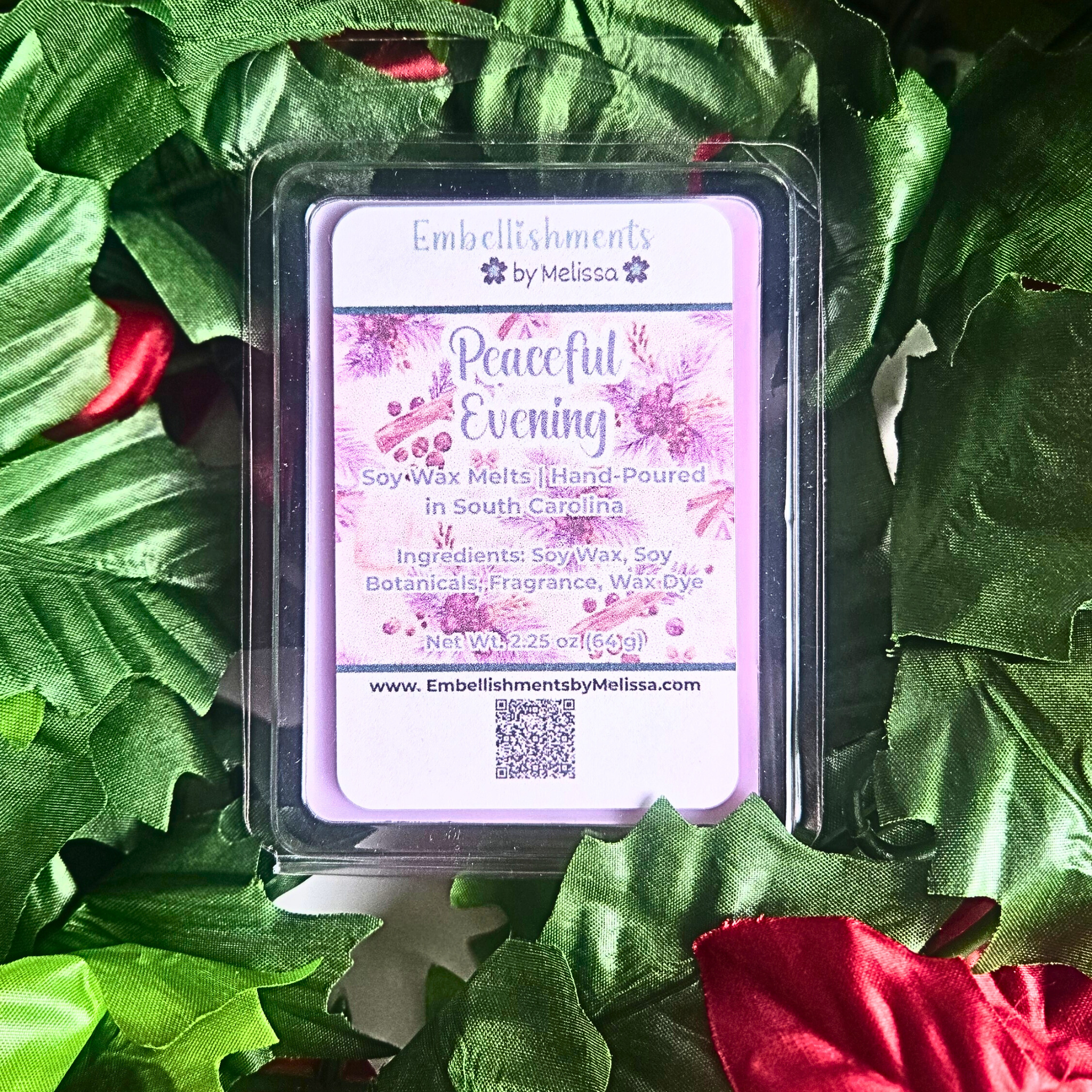 Peaceful Evening Gift Basket – Handcrafted Soap, Bath Salts, Sugar Scrub & Wax Melts Set