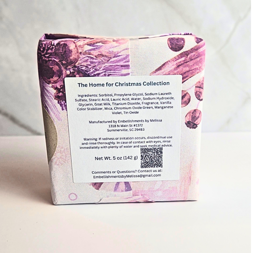 Home for Christmas Collection (Goat Milk Soap) | Peaceful Evening, Cinnamon Hearth, Season's Glow & Kitchen Warmth 5 oz (142 g)