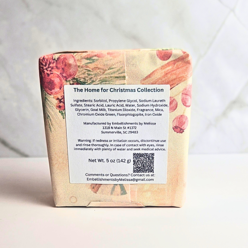 Home for Christmas Collection (Goat Milk Soap) | Peaceful Evening, Cinnamon Hearth, Season's Glow & Kitchen Warmth 5 oz (142 g)