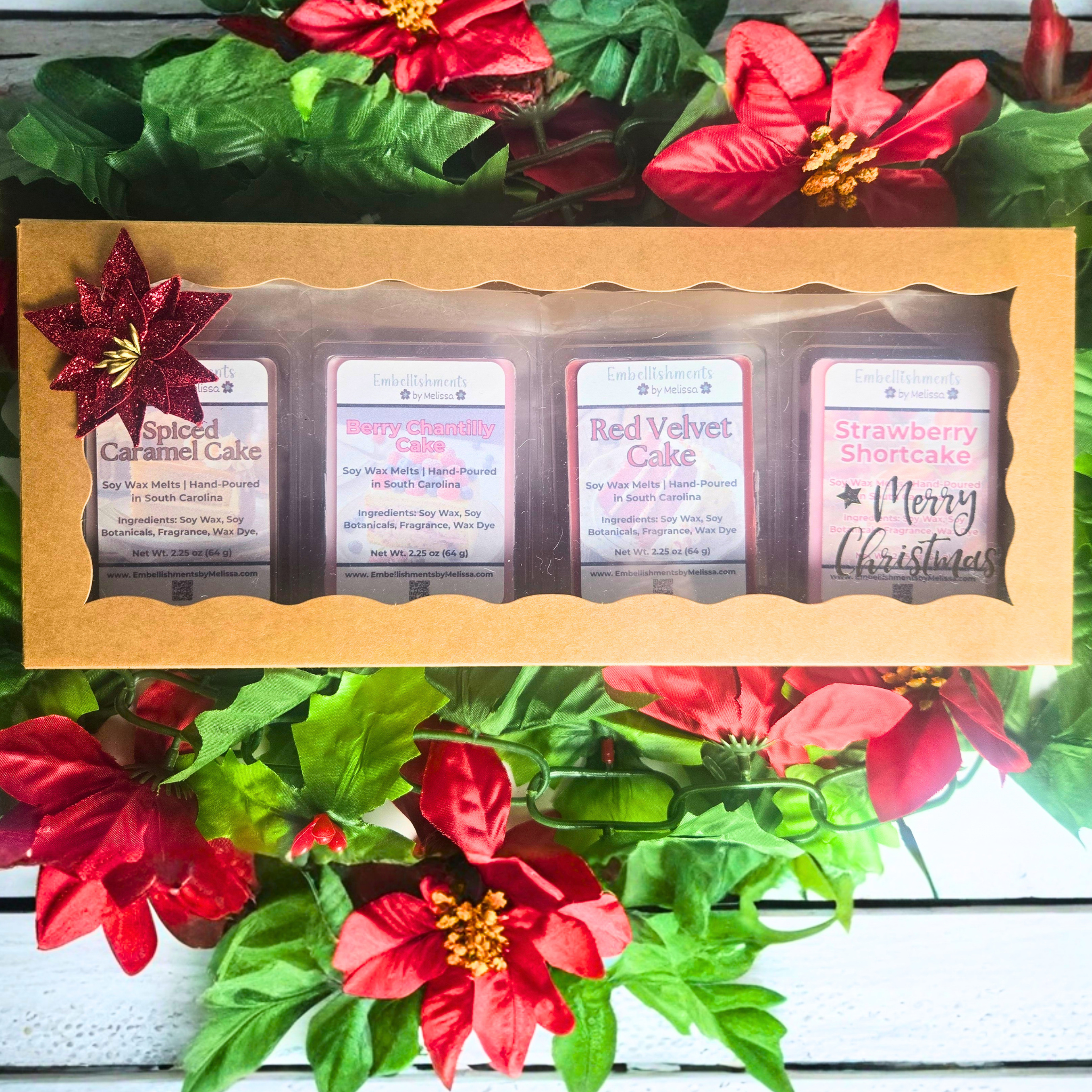 Dessert-Scented Wax Melts 4-Pack | Christmas Gift of Soy Wax Melts with Soy Botanicals